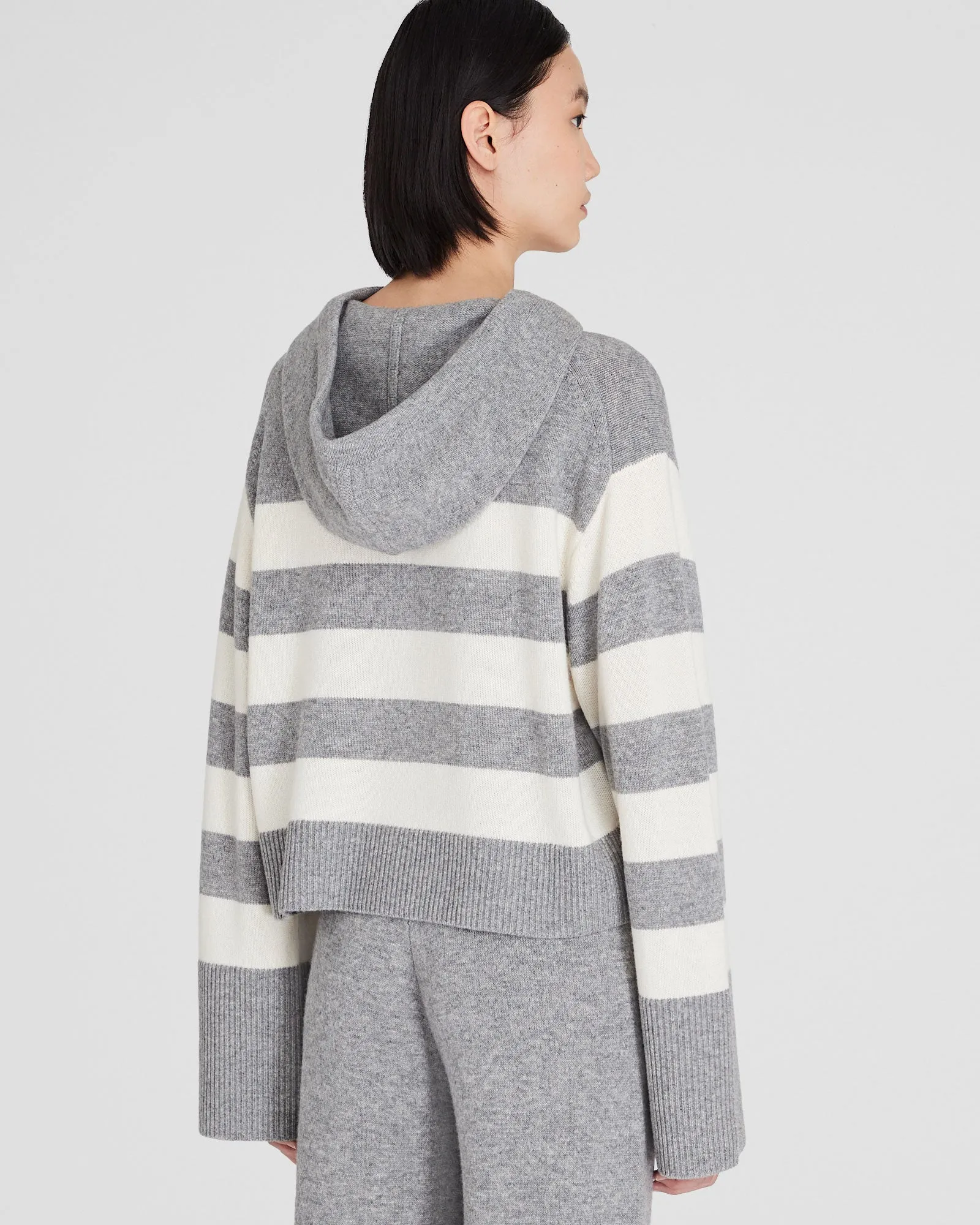 Striped Relaxed Wool-Cashmere Hoodie sold by Club Monaco product image thumbnail 3
