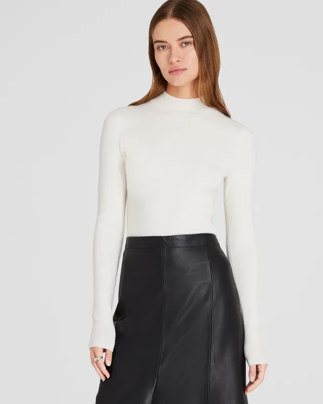 Merino Rib Mockneck Sweater sold by Club Monaco
