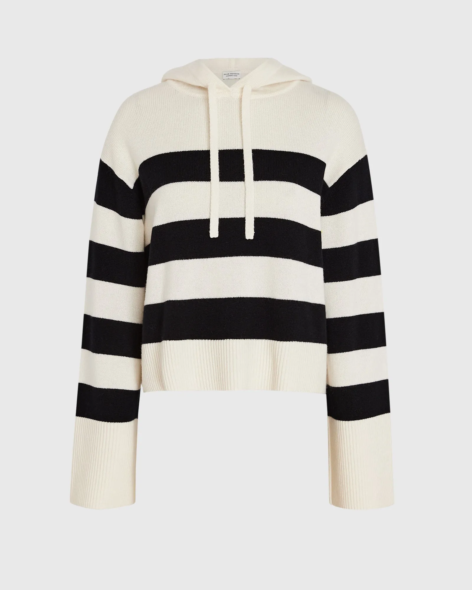 Striped Relaxed Wool-Cashmere Hoodie sold by Club Monaco product image thumbnail 5