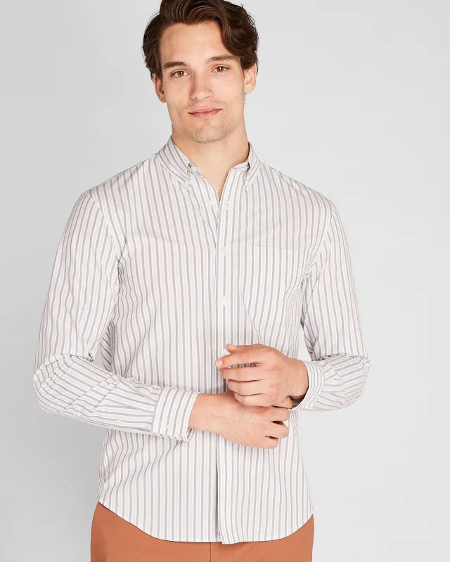 Long Sleeve Multi Stripe Poplin Shirt sold by Club Monaco