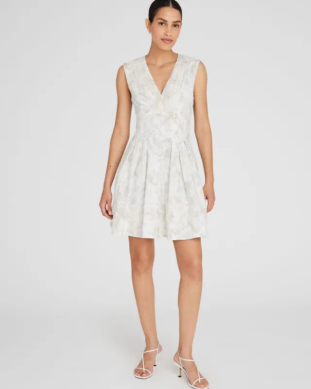 Printed Waisted Pleat Mini Dress sold by Club Monaco