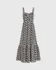 Shirred Tier Maxi Dress sold by Club Monaco