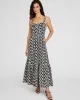 Shirred Tier Maxi Dress sold by Club Monaco