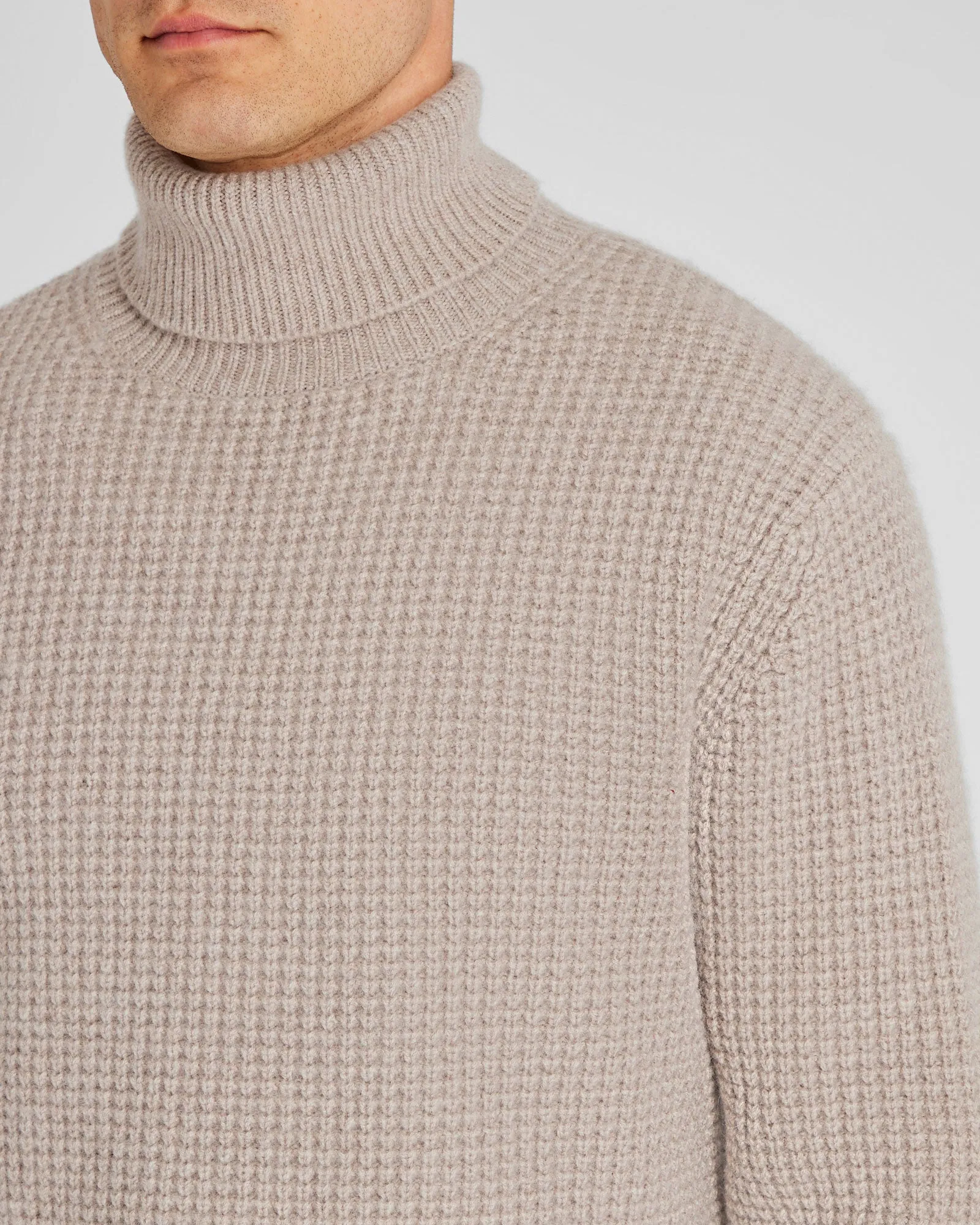 Waffle-Knit Cashmere Turtleneck sold by Club Monaco product image thumbnail 2