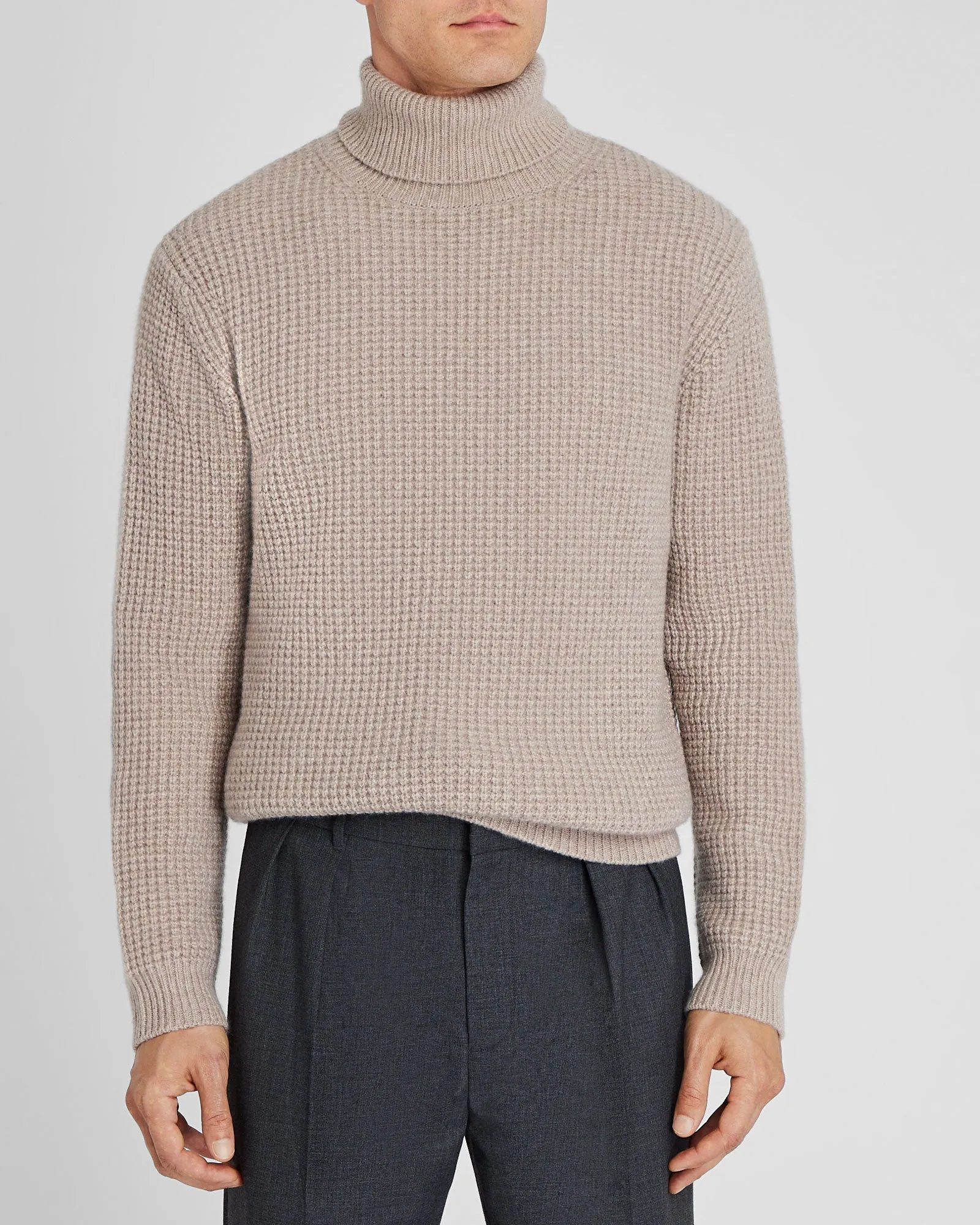 Waffle-Knit Cashmere Turtleneck sold by Club Monaco