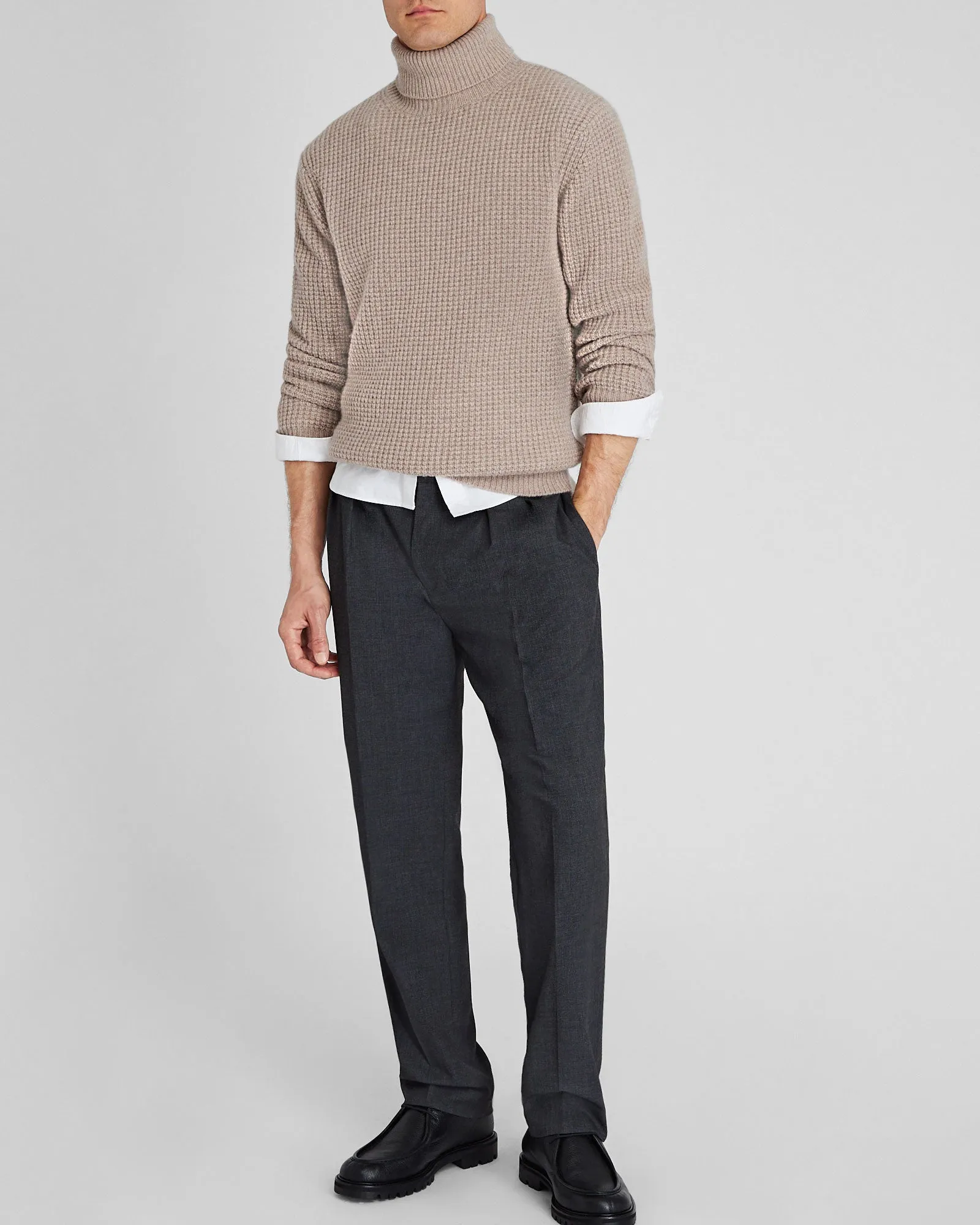 Waffle-Knit Cashmere Turtleneck sold by Club Monaco product image thumbnail 4