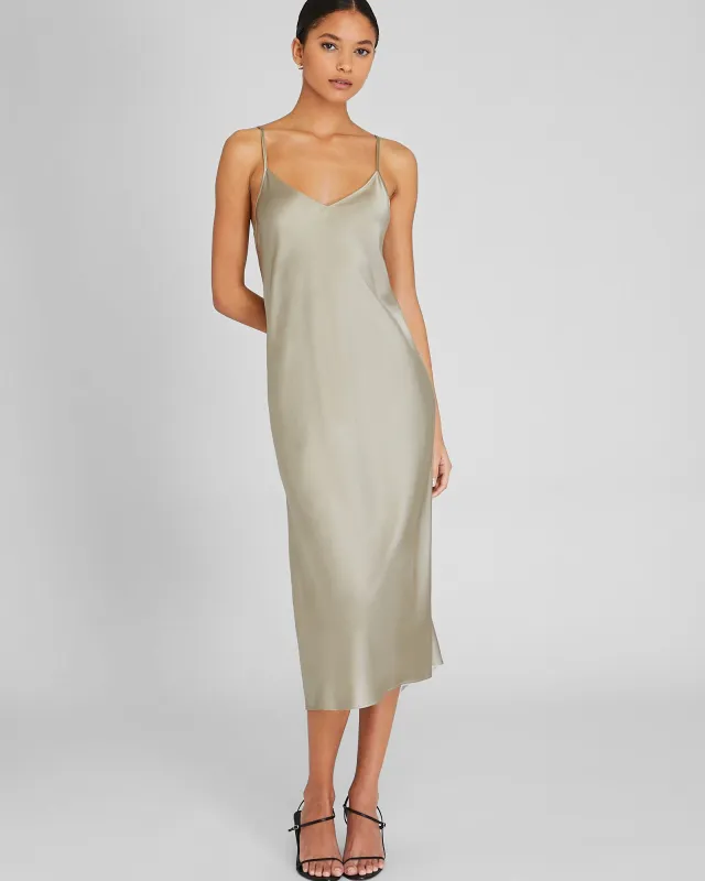 Silk Charmeuse Midi Slip Dress sold by Club Monaco