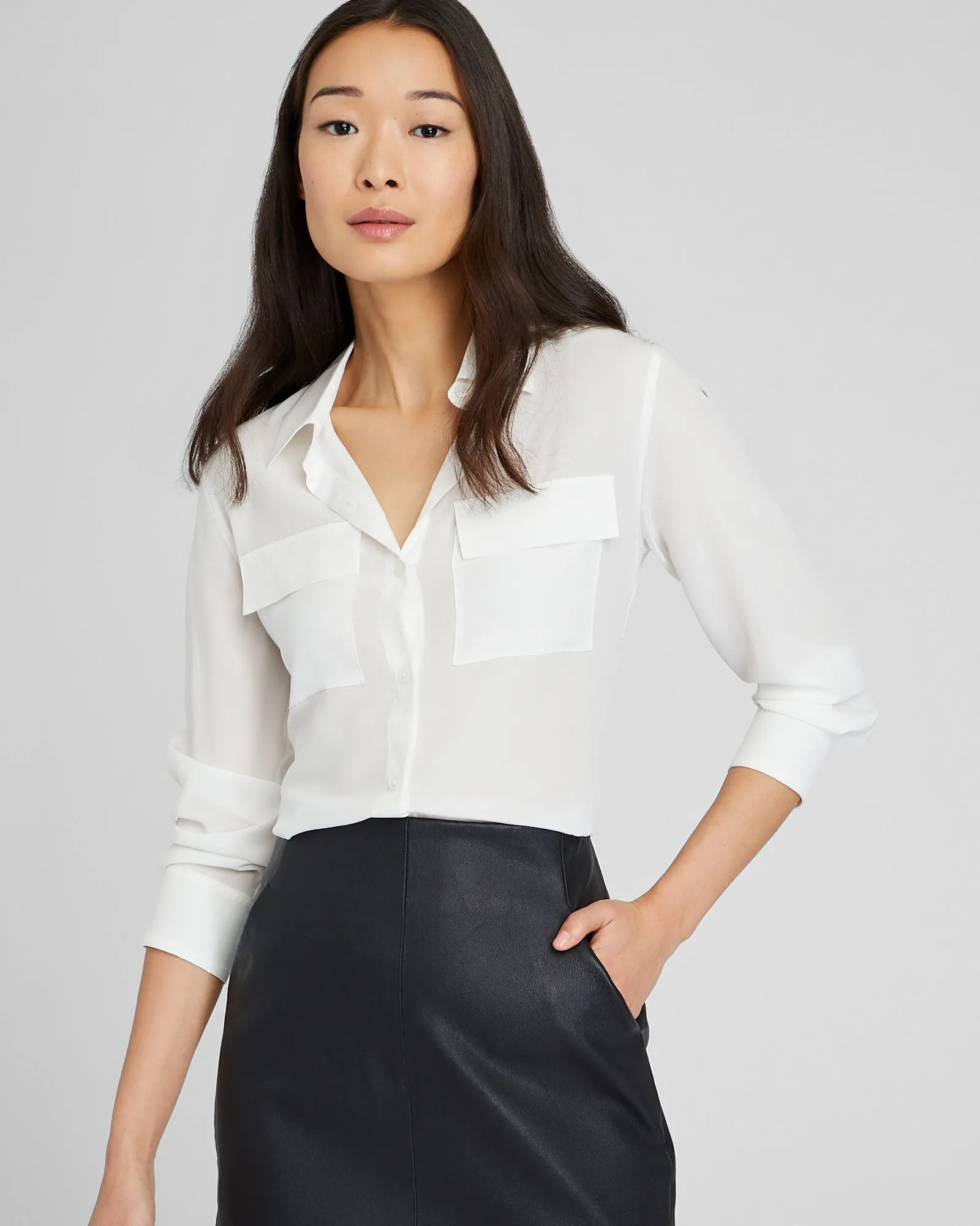Silk Utility Shirt sold by Club Monaco