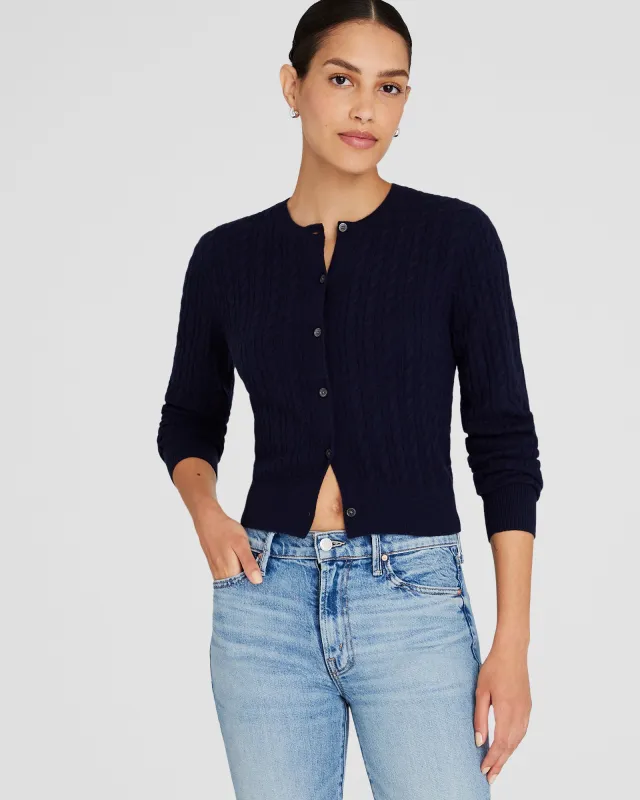 Cashmere Mini Cable Cardigan sold by Club Monaco