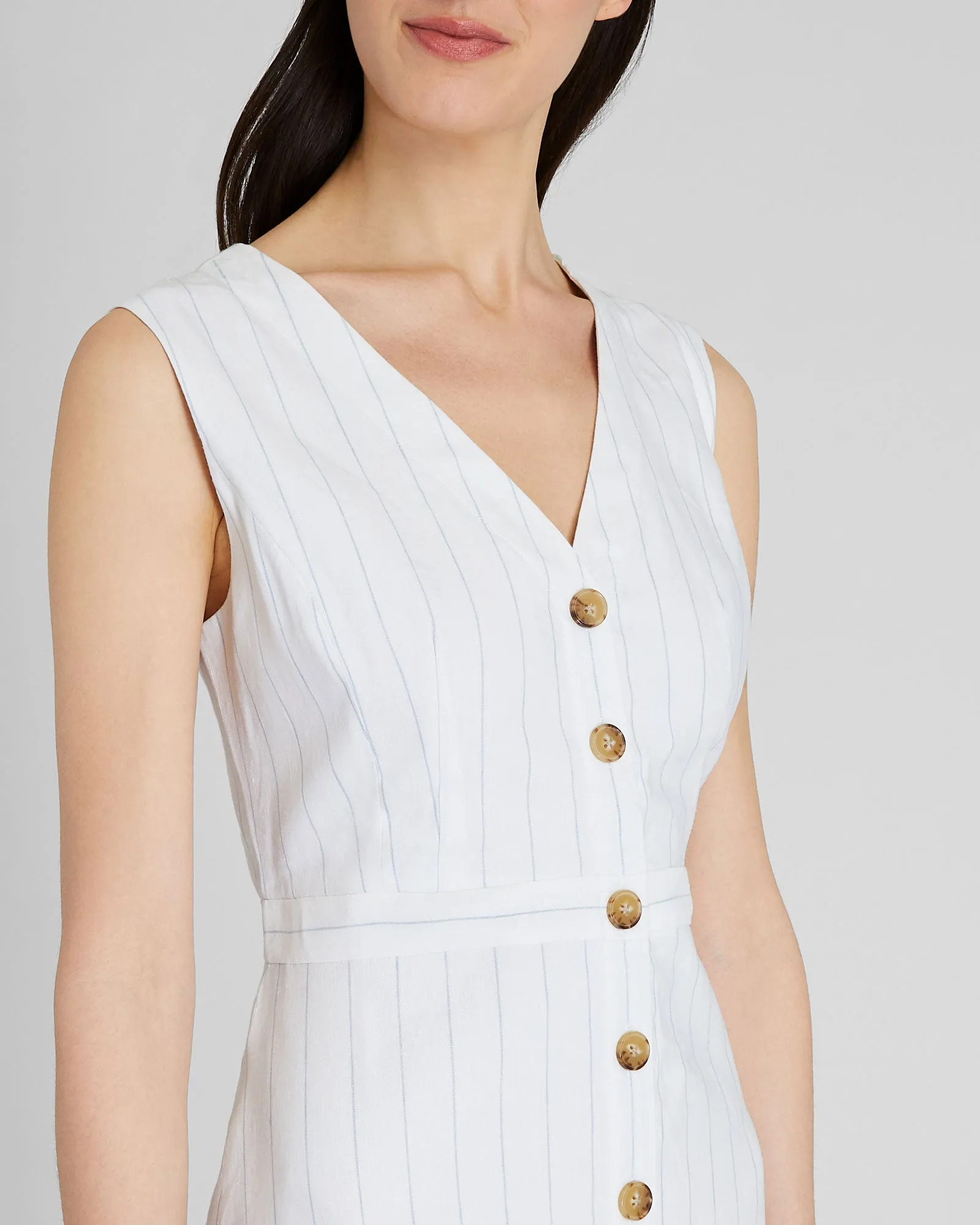Striped Button Front Pencil Dress sold by Club Monaco product image thumbnail 3