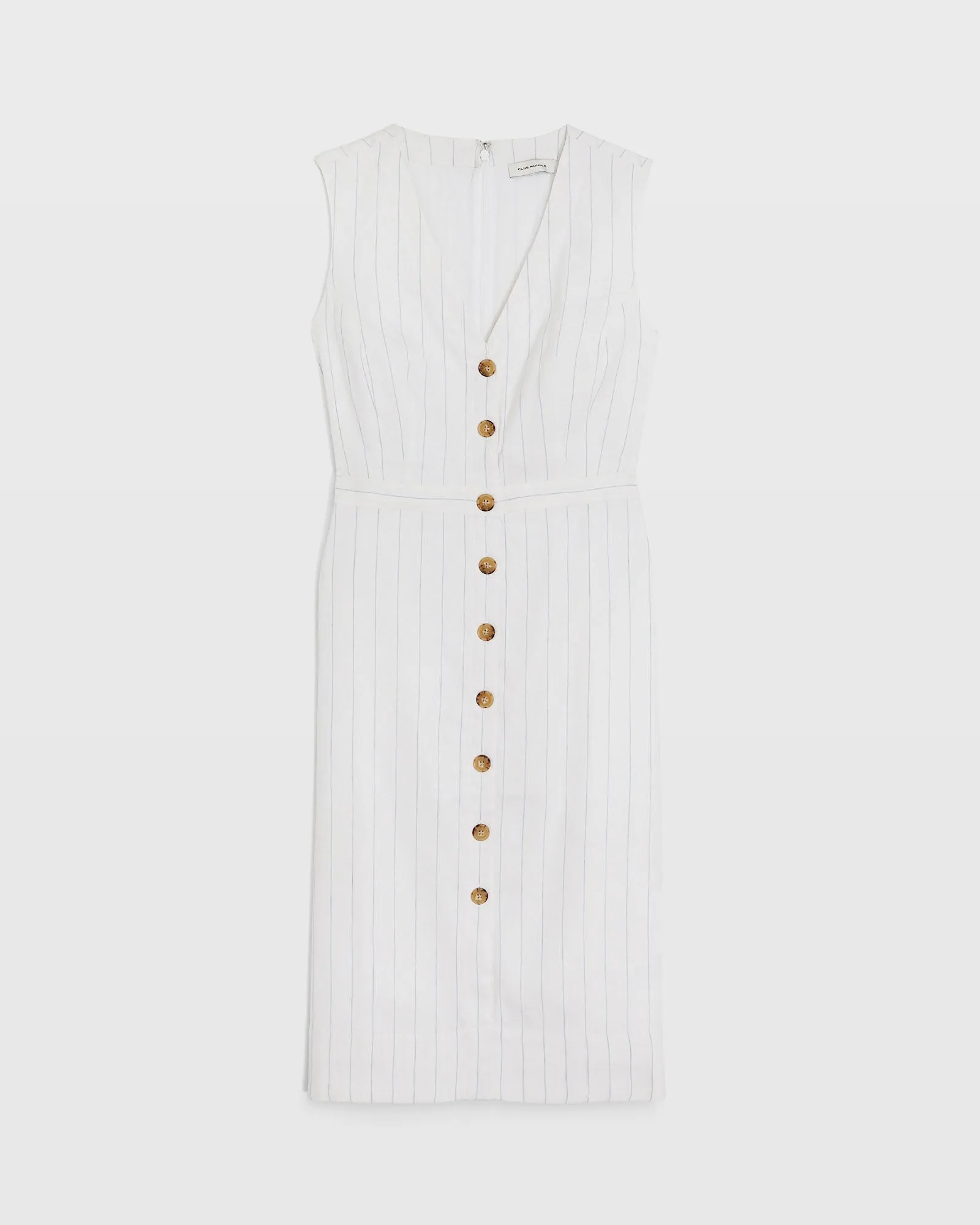 Striped Button Front Pencil Dress sold by Club Monaco product image thumbnail 5
