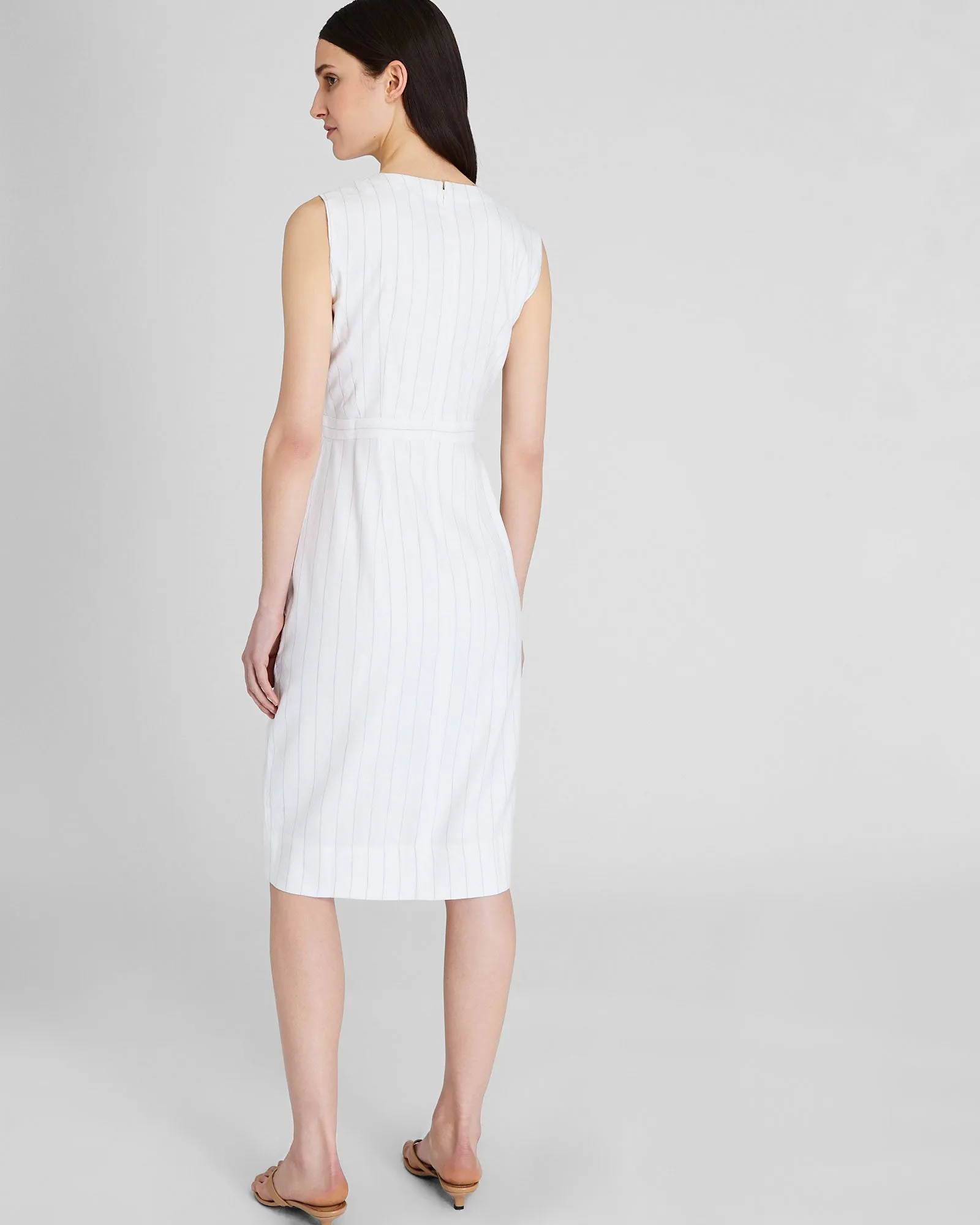 Striped Button Front Pencil Dress sold by Club Monaco product image thumbnail 2