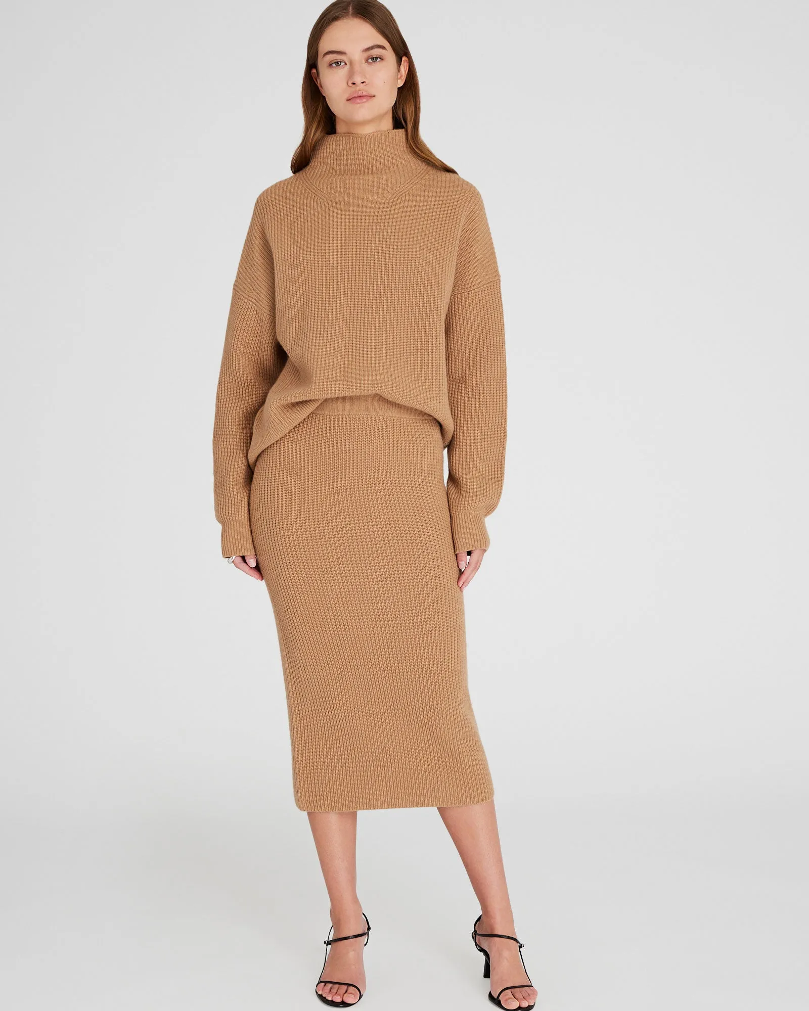 Cashmere Ribbed Midi Skirt sold by Club Monaco