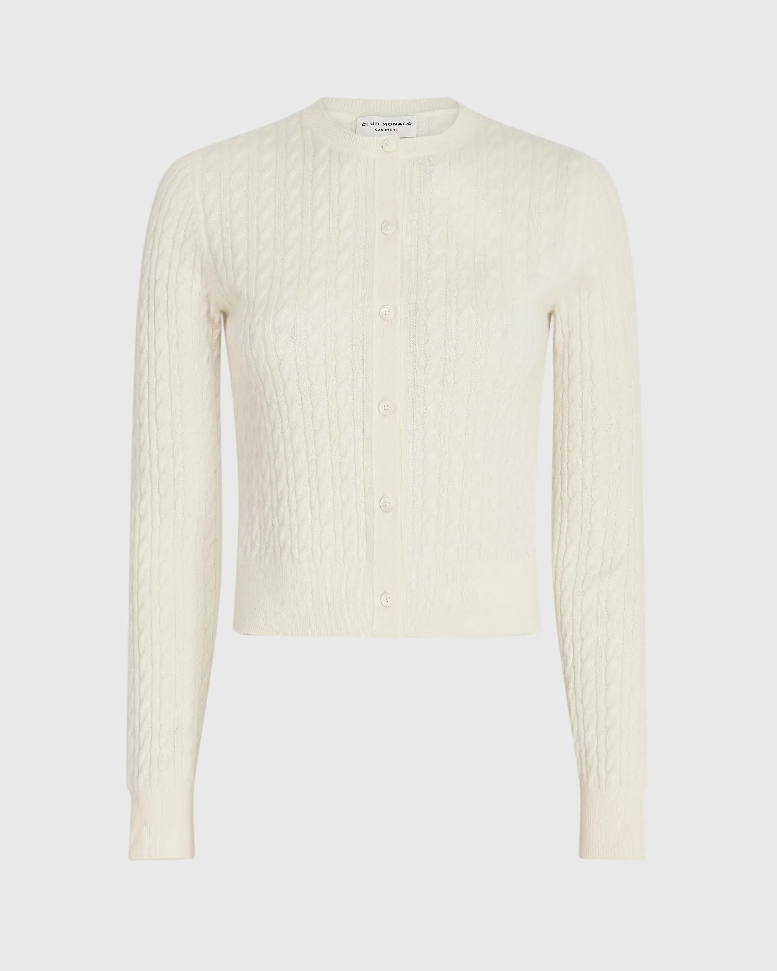 Cashmere Mini Cable Cardigan sold by Club Monaco product image thumbnail 5