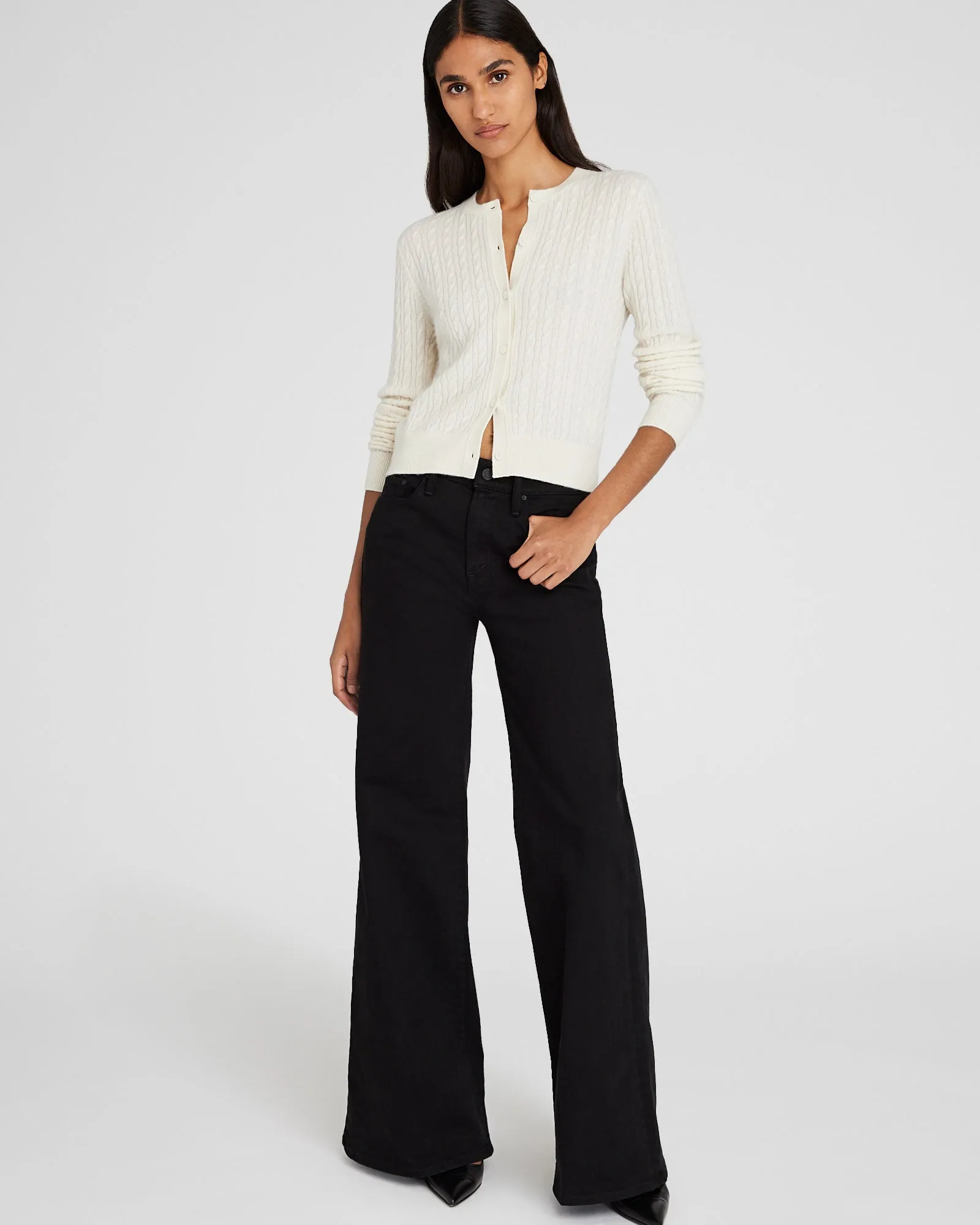 Cashmere Mini Cable Cardigan sold by Club Monaco product image thumbnail 3