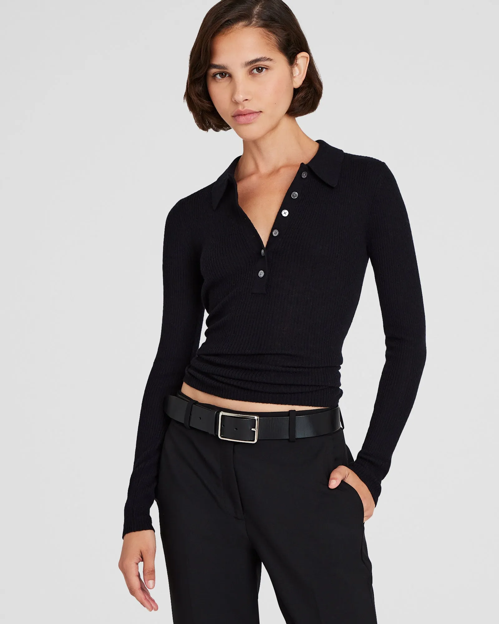 Cashmere Rib Polo sold by Club Monaco