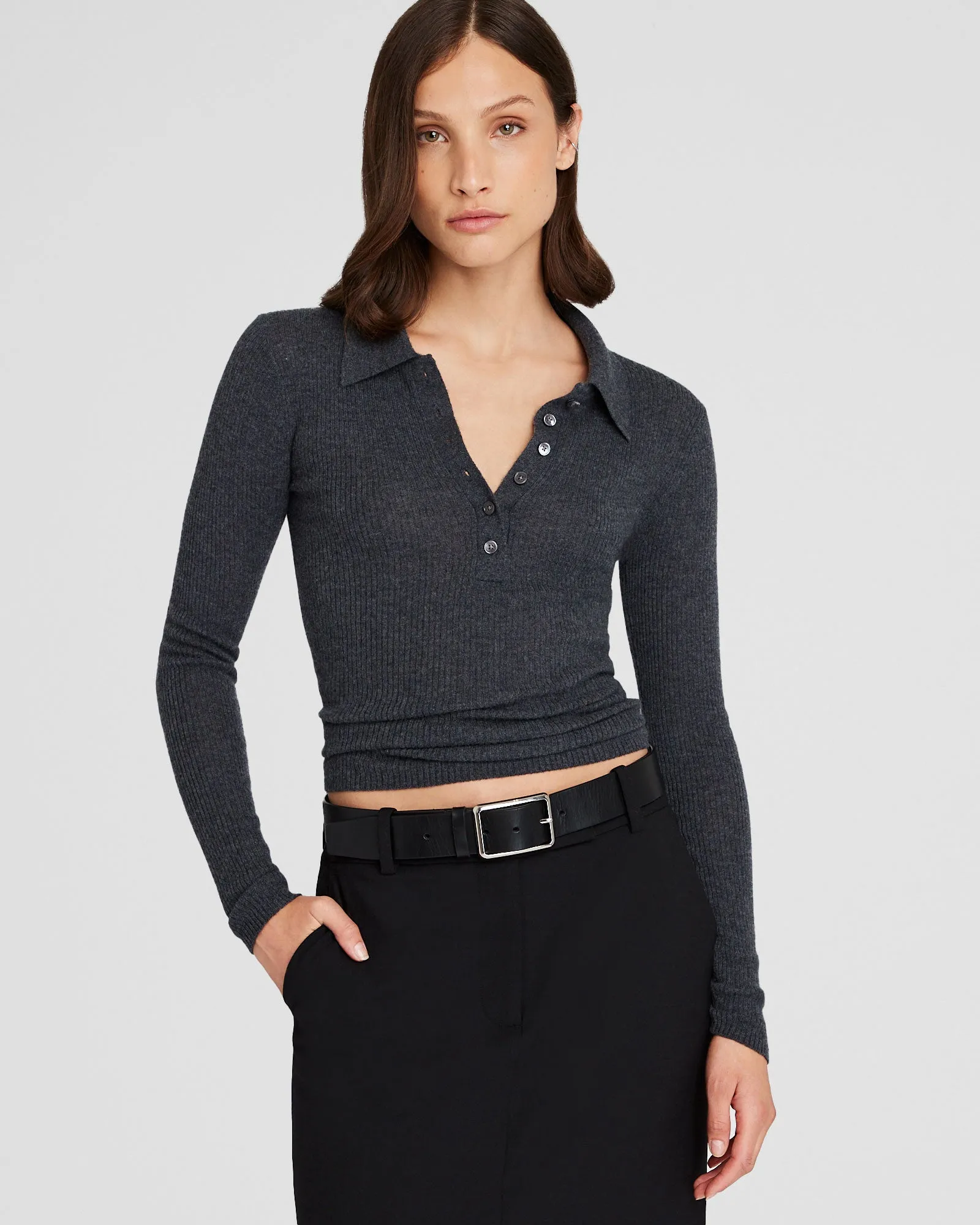 Cashmere Rib Polo sold by Club Monaco