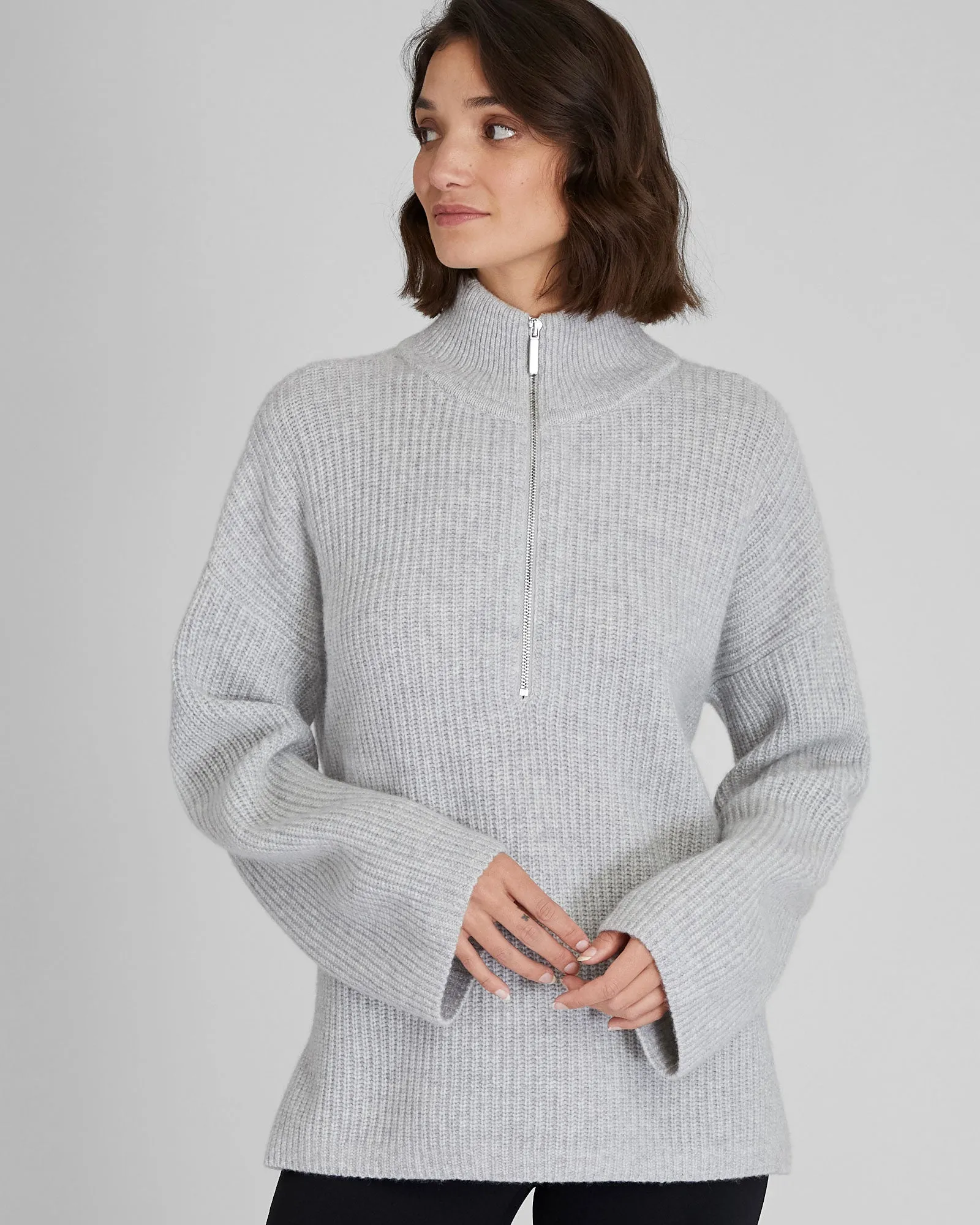Relaxed Cashmere Quarter-Zip Sweater sold by Club Monaco
