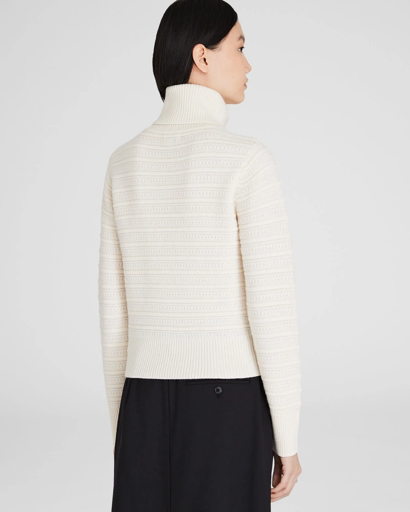 Cashmere Texture Stitch Turtleneck Sweater sold by Club Monaco product image thumbnail 3