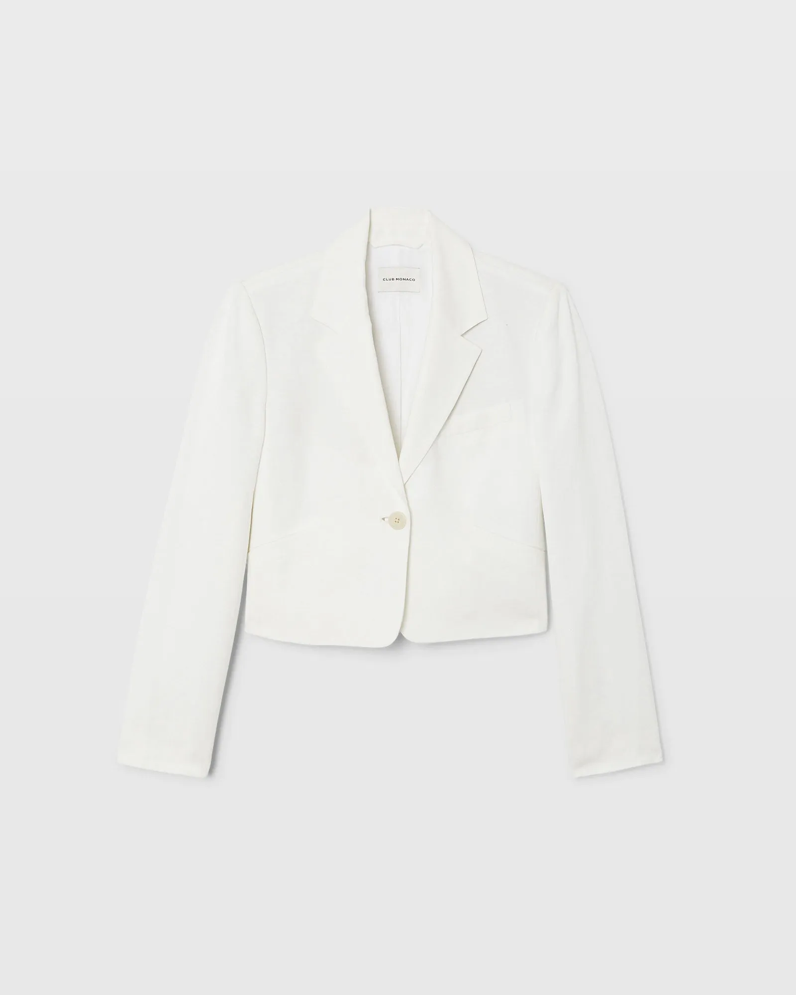 Cropped Linen Blend Blazer sold by Club Monaco product image thumbnail 5