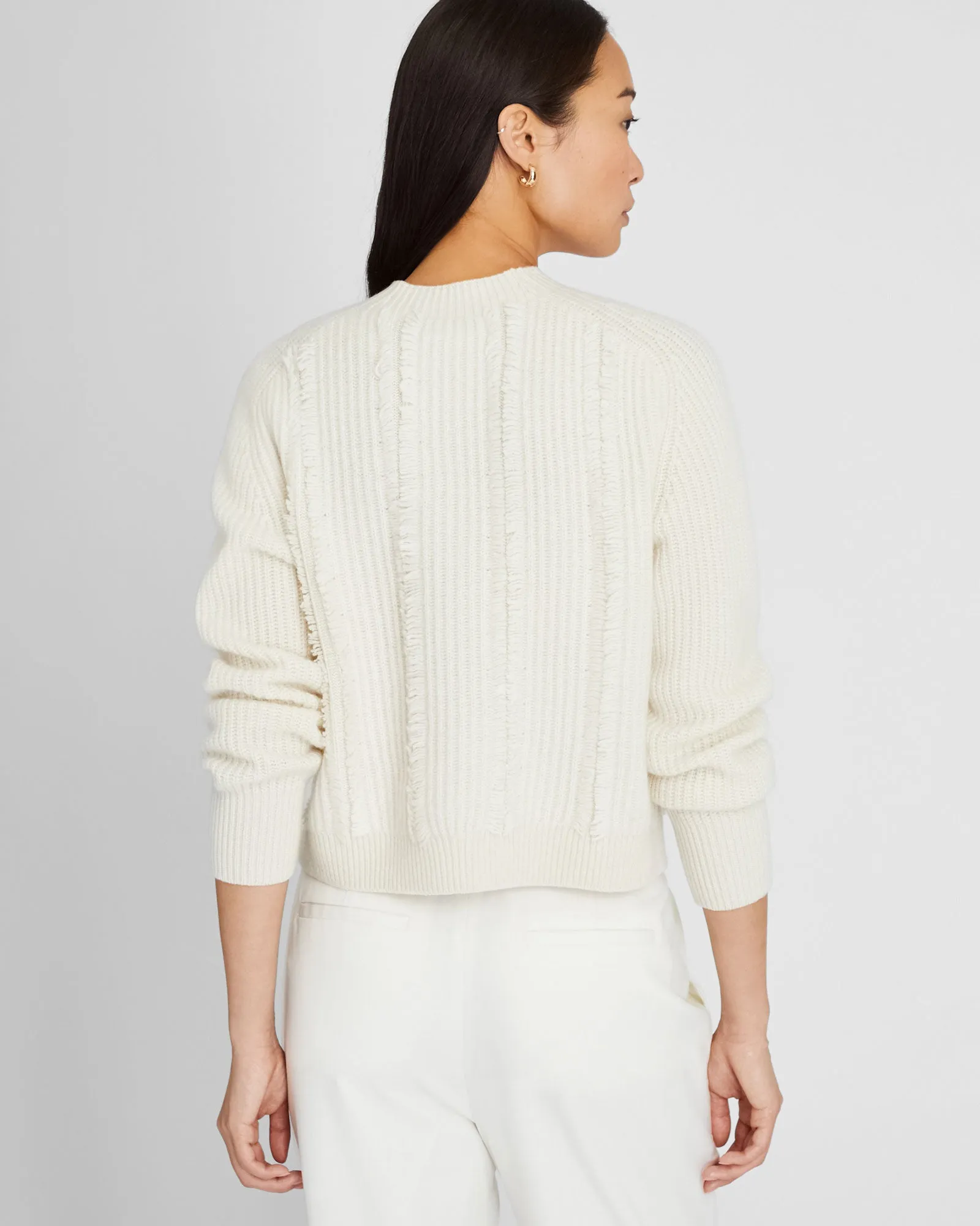 Cashmere Cropped Fringe Sweater sold by Club Monaco product image thumbnail 2