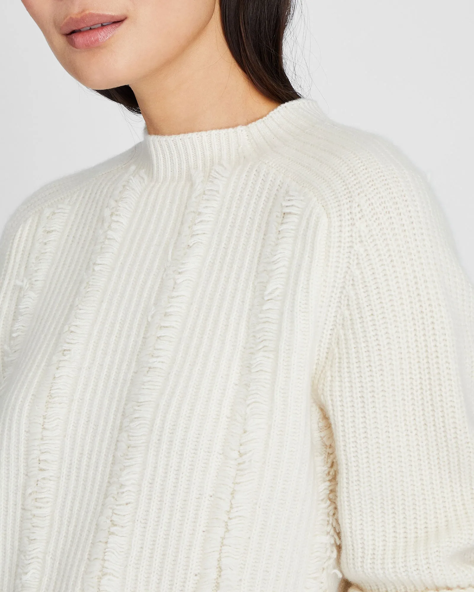 Cashmere Cropped Fringe Sweater sold by Club Monaco product image thumbnail 3