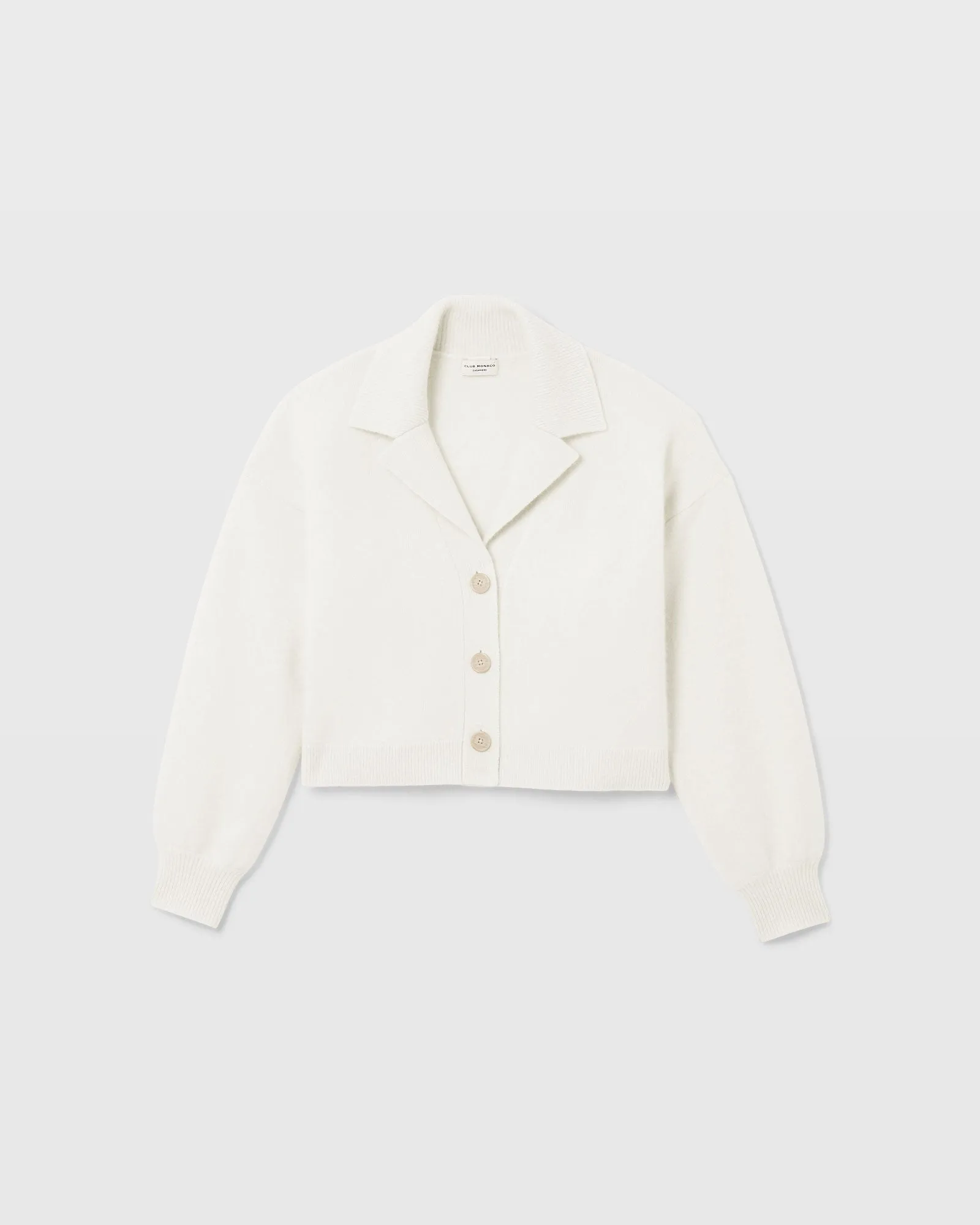 Boiled Cashmere Cropped Cardigan sold by Club Monaco product image thumbnail 5