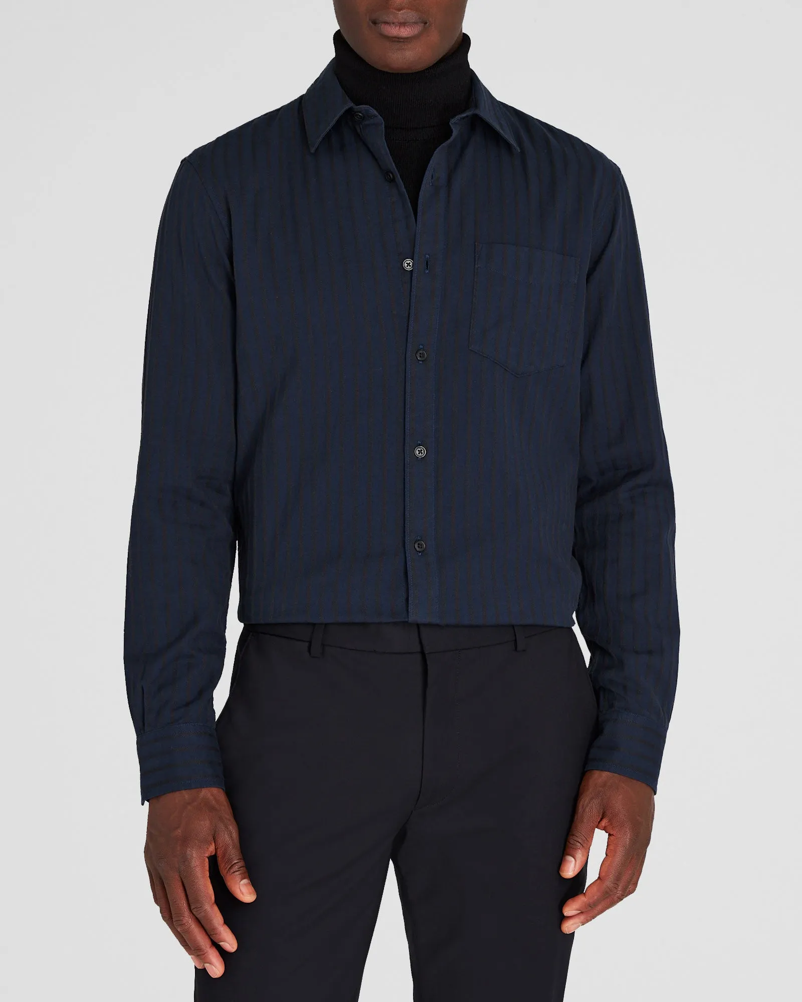 Long-Sleeve Textured Stripe Shirt sold by Club Monaco