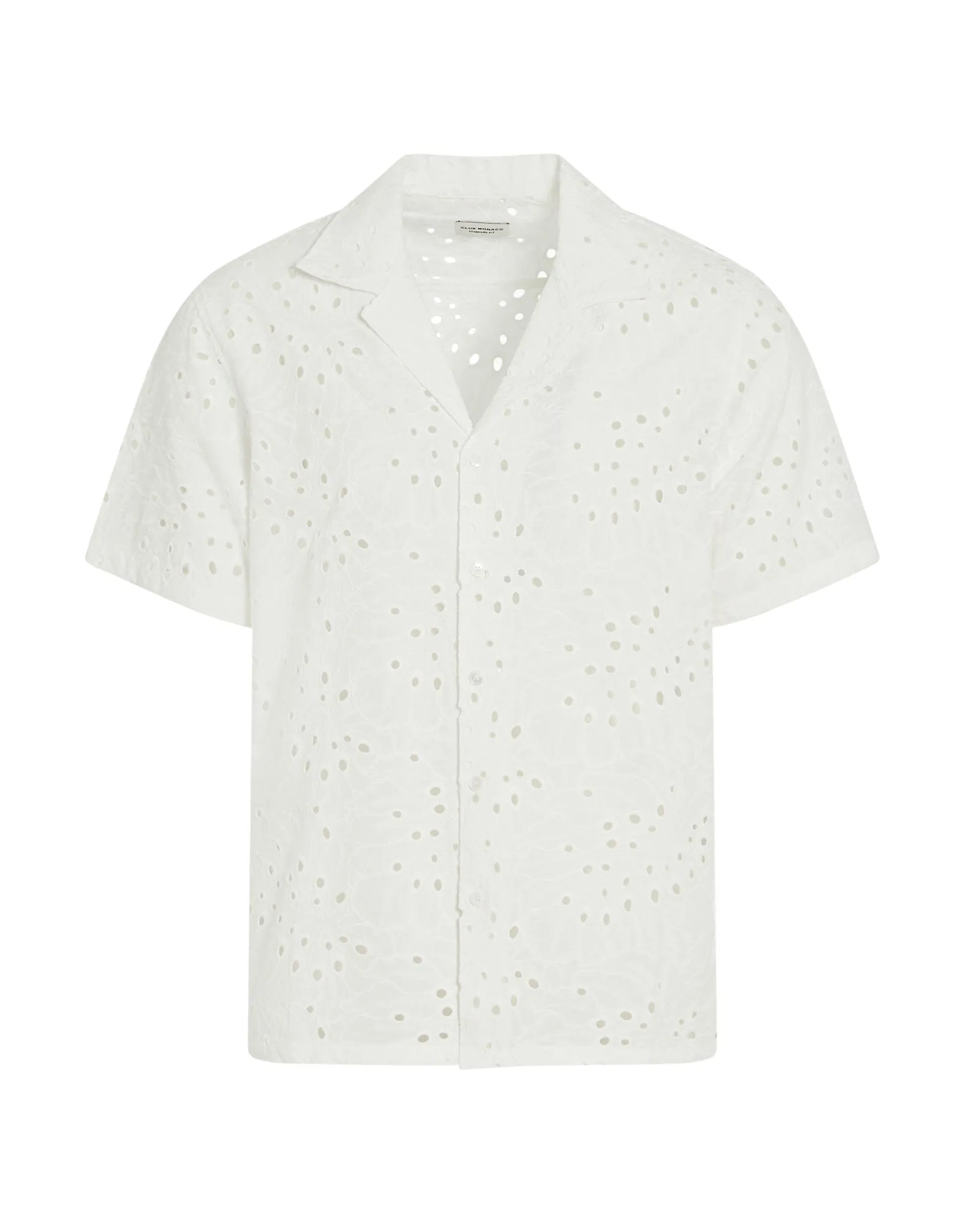 Short Sleeve Camp Collar Eyelet Shirt sold by Club Monaco product image thumbnail 5