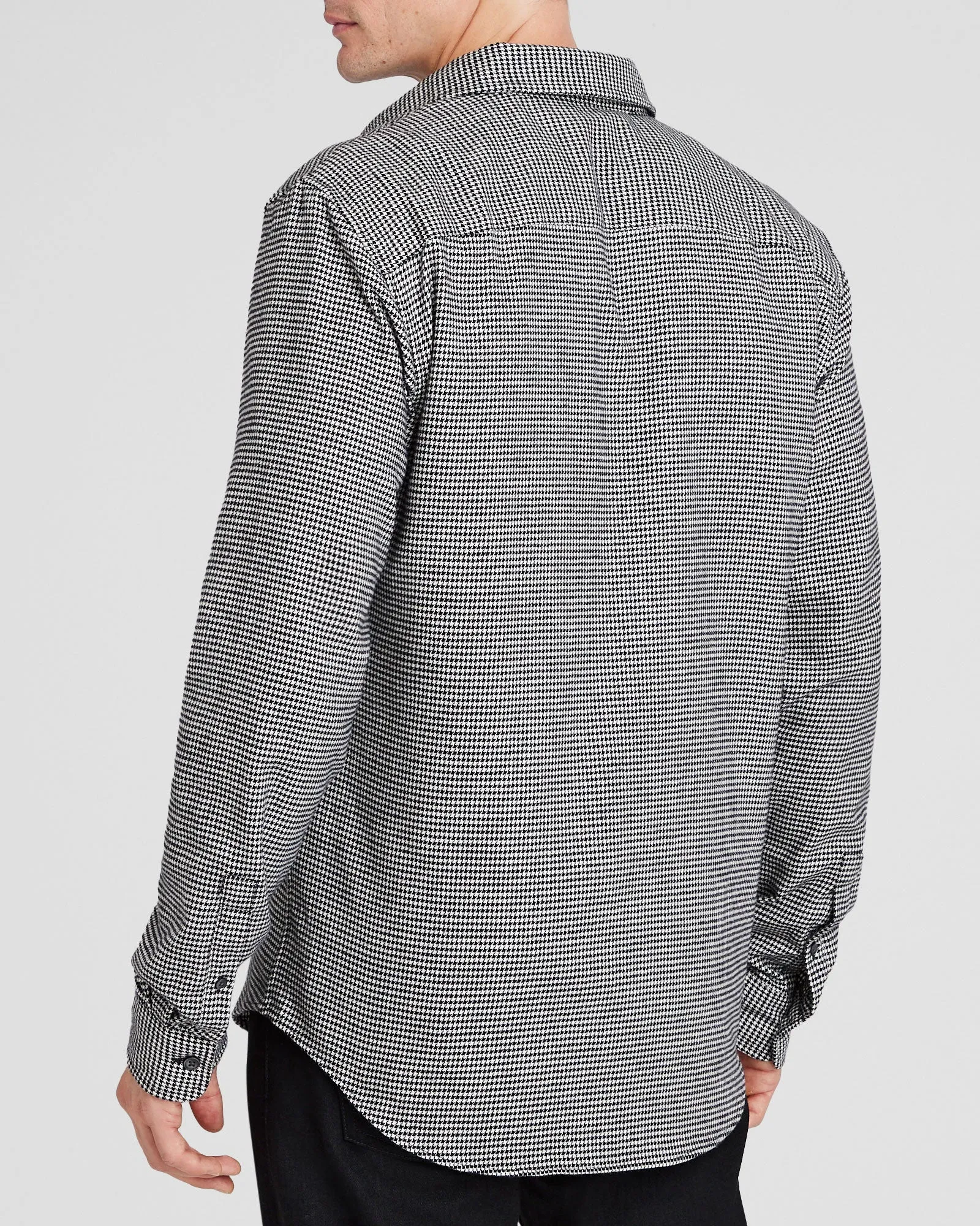 Houndstooth Lightweight Flannel Shirt sold by Club Monaco product image thumbnail 3