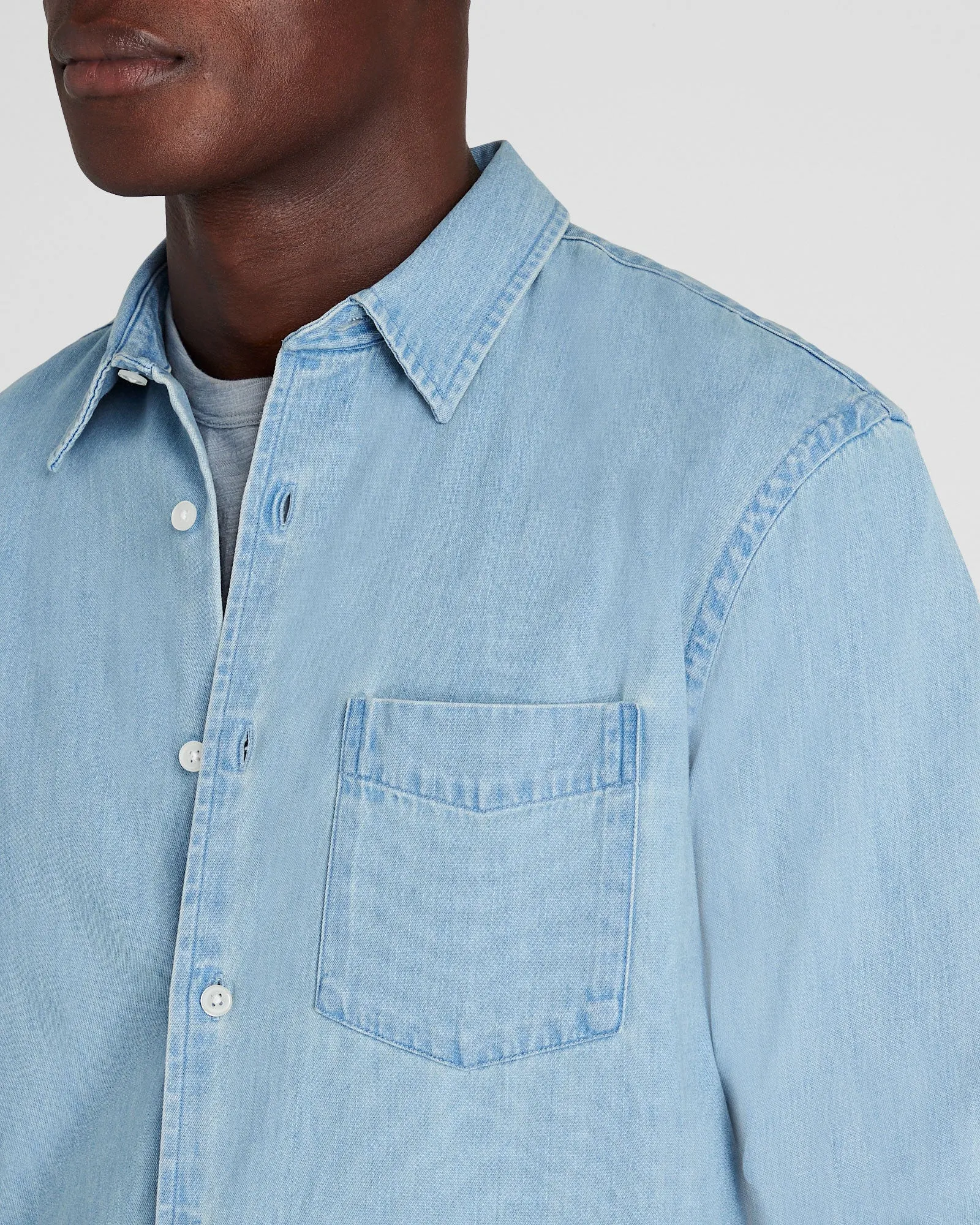 Clean Denim Shirt sold by Club Monaco product image thumbnail 2