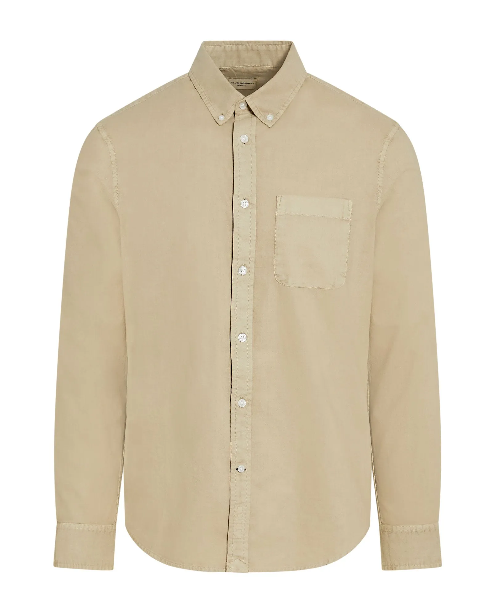 Garment-Dyed Slim Lightweight Oxford Shirt sold by Club Monaco product image thumbnail 5