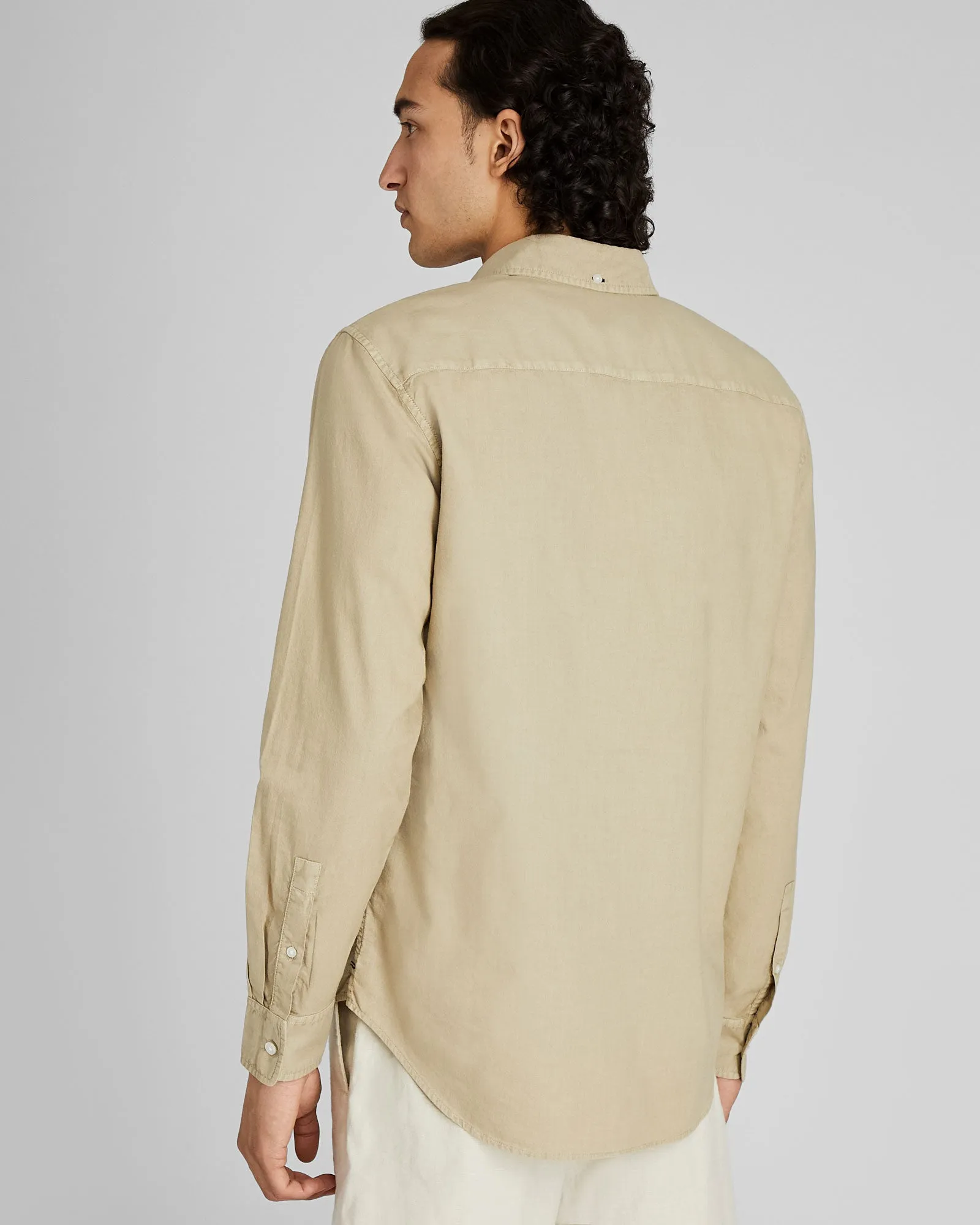 Garment-Dyed Slim Lightweight Oxford Shirt sold by Club Monaco product image thumbnail 3