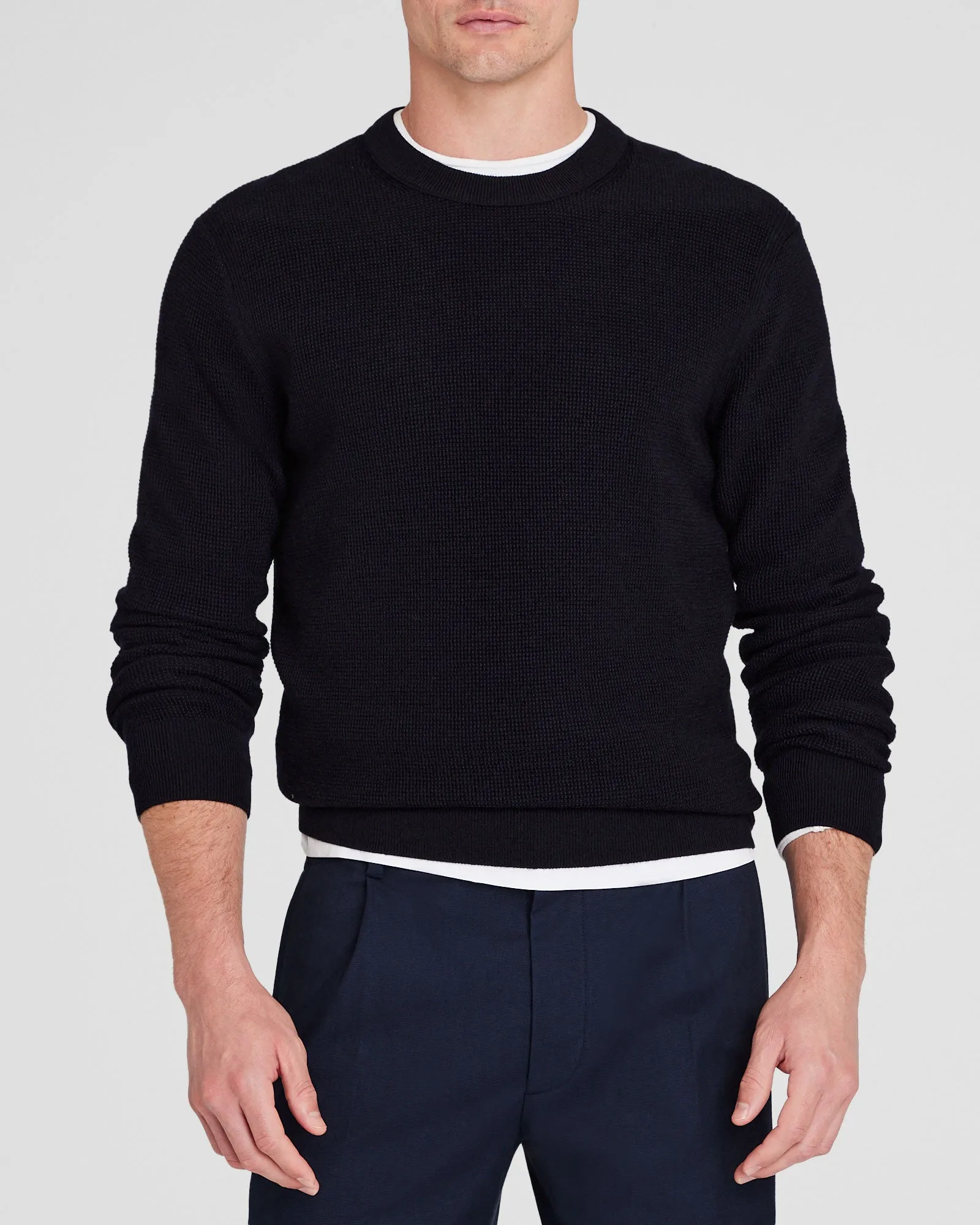 Refined Textured Wool Sweater sold by Club Monaco