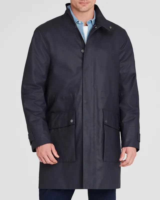 Casual Waxed-Cotton Mac Coat sold by Club Monaco