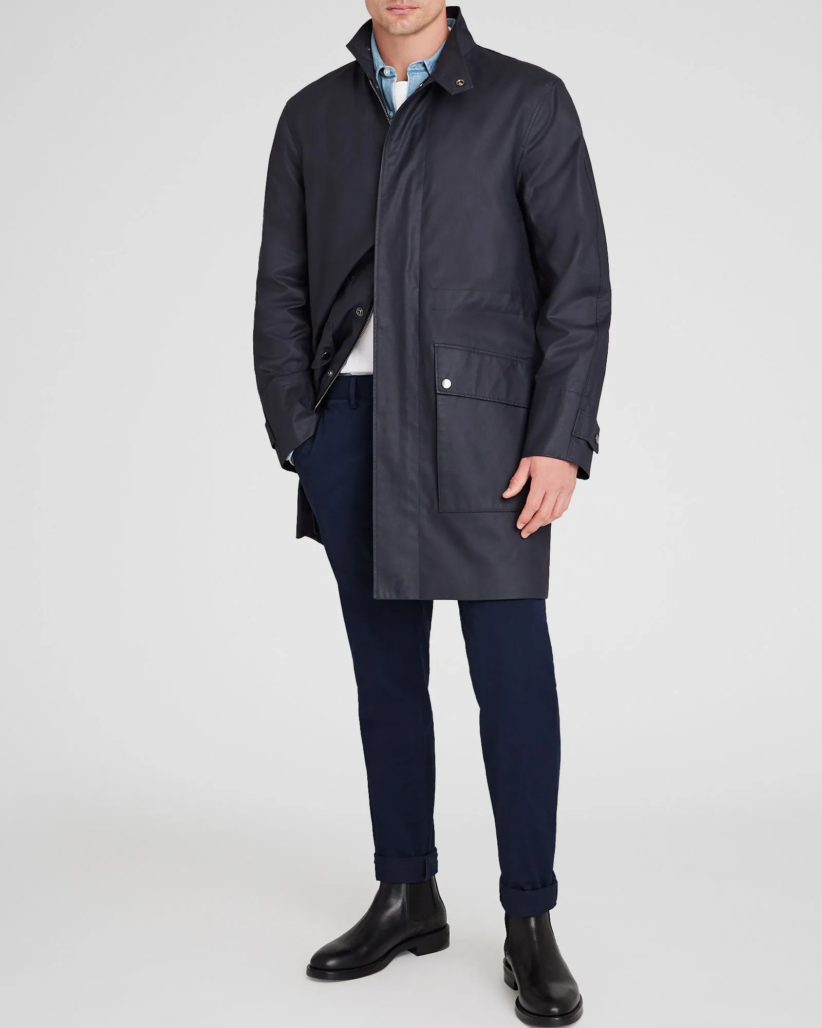Casual Waxed-Cotton Mac Coat sold by Club Monaco product image thumbnail 2