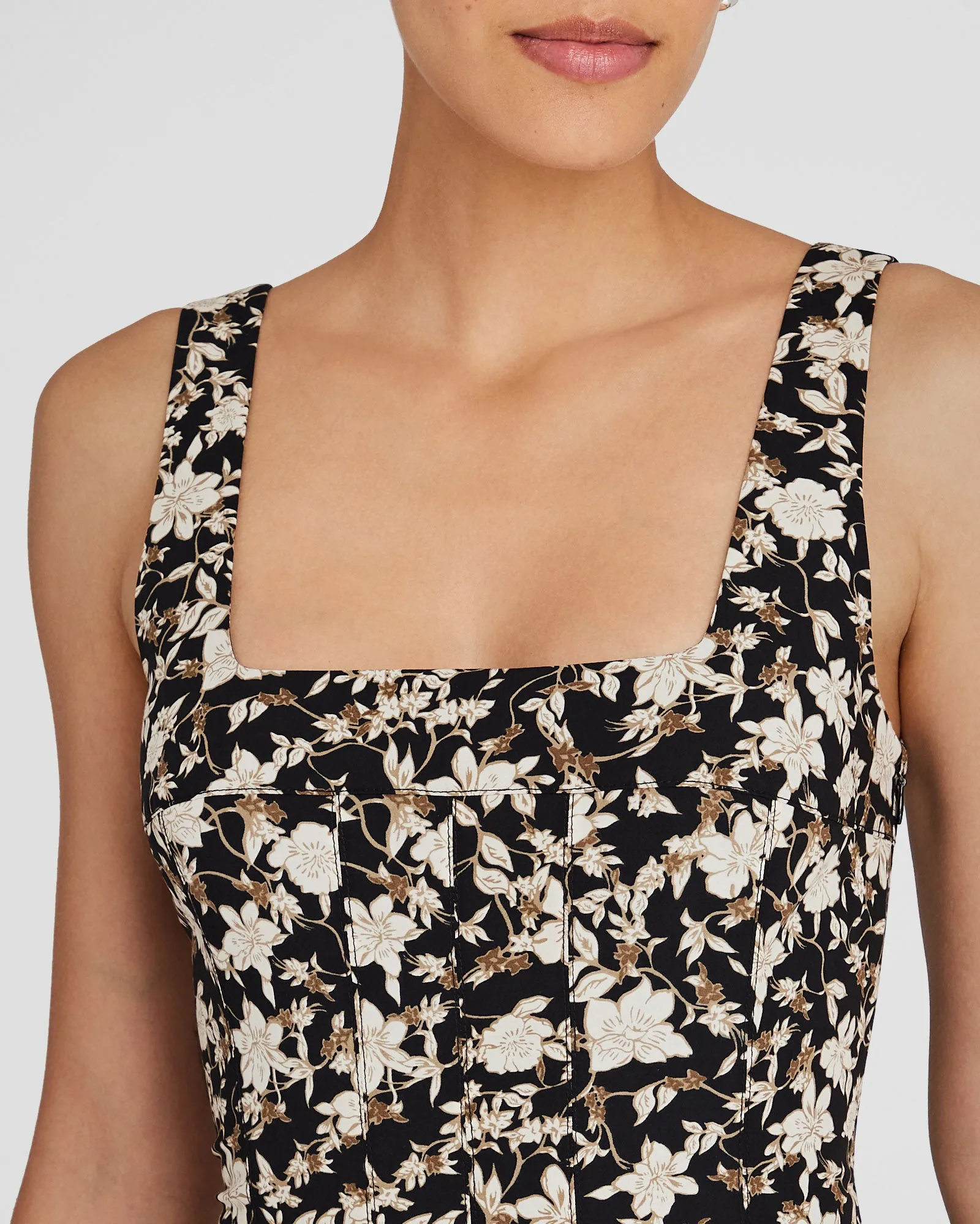 Printed Square-Neck Midi Dress sold by Club Monaco product image thumbnail 3