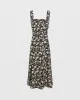 Printed Square-Neck Midi Dress sold by Club Monaco