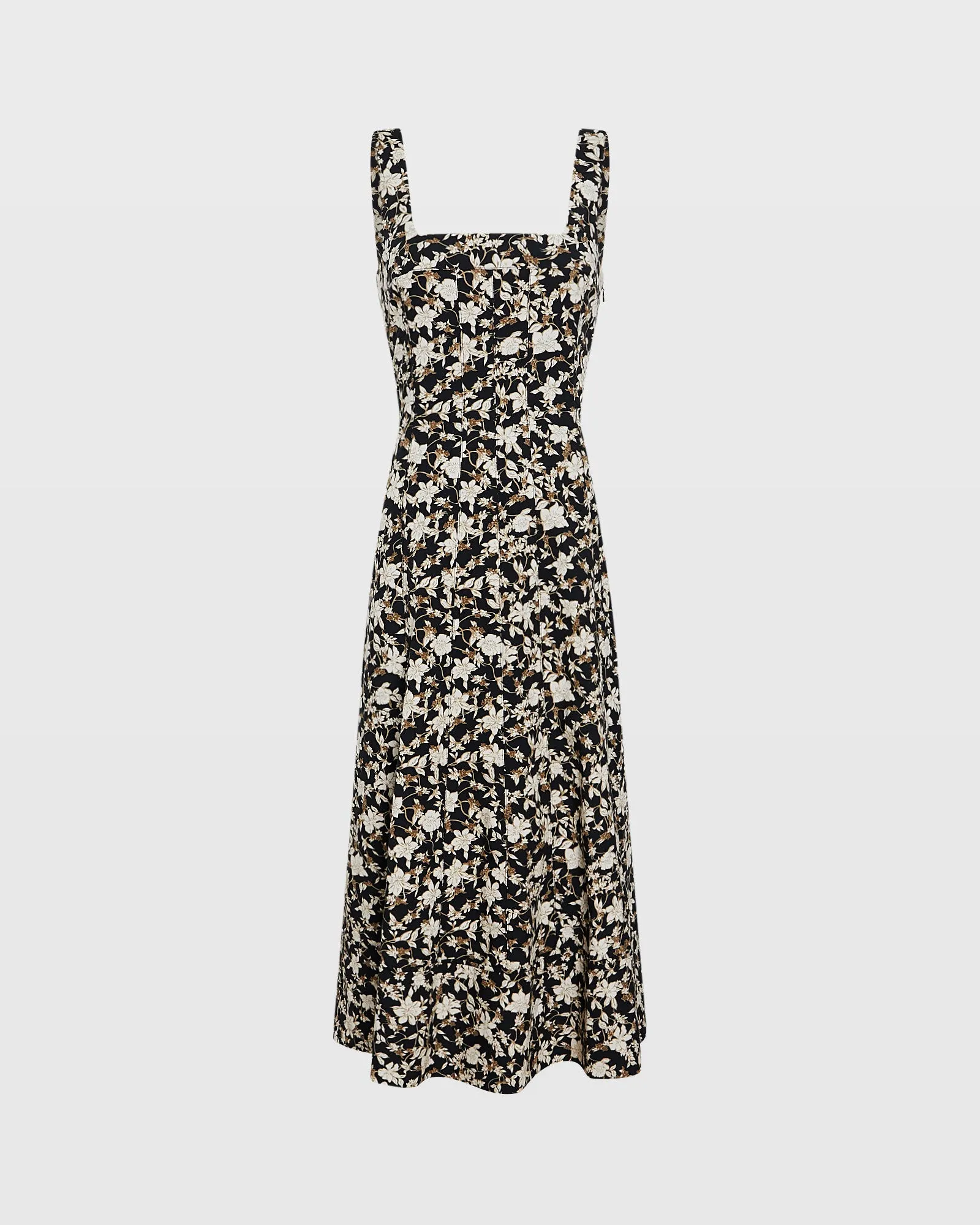Printed Square-Neck Midi Dress sold by Club Monaco product image thumbnail 5