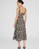 Printed Square-Neck Midi Dress sold by Club Monaco
