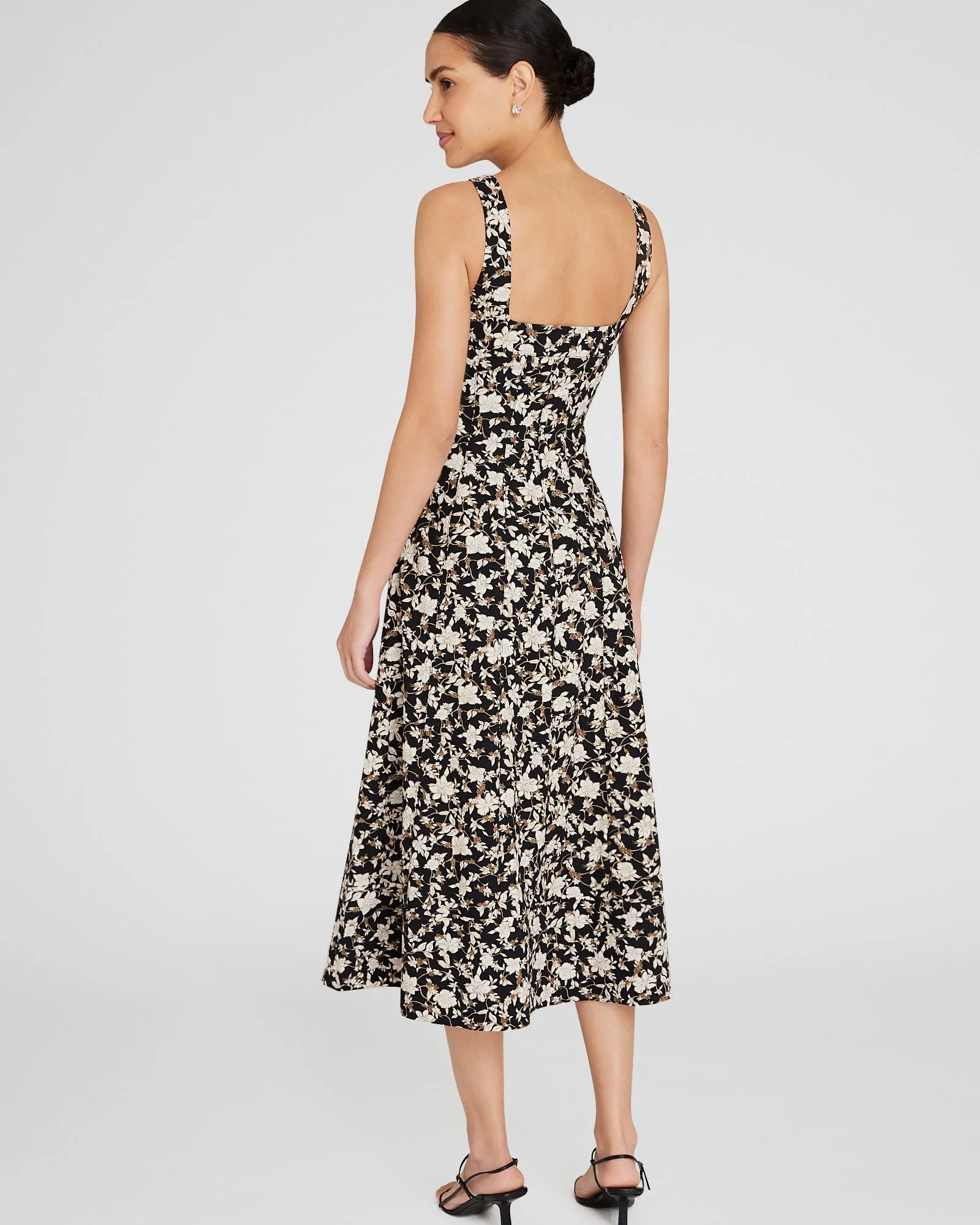 Printed Square-Neck Midi Dress sold by Club Monaco product image thumbnail 2