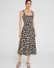 Printed Square-Neck Midi Dress sold by Club Monaco