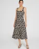 Printed Square-Neck Midi Dress sold by Club Monaco