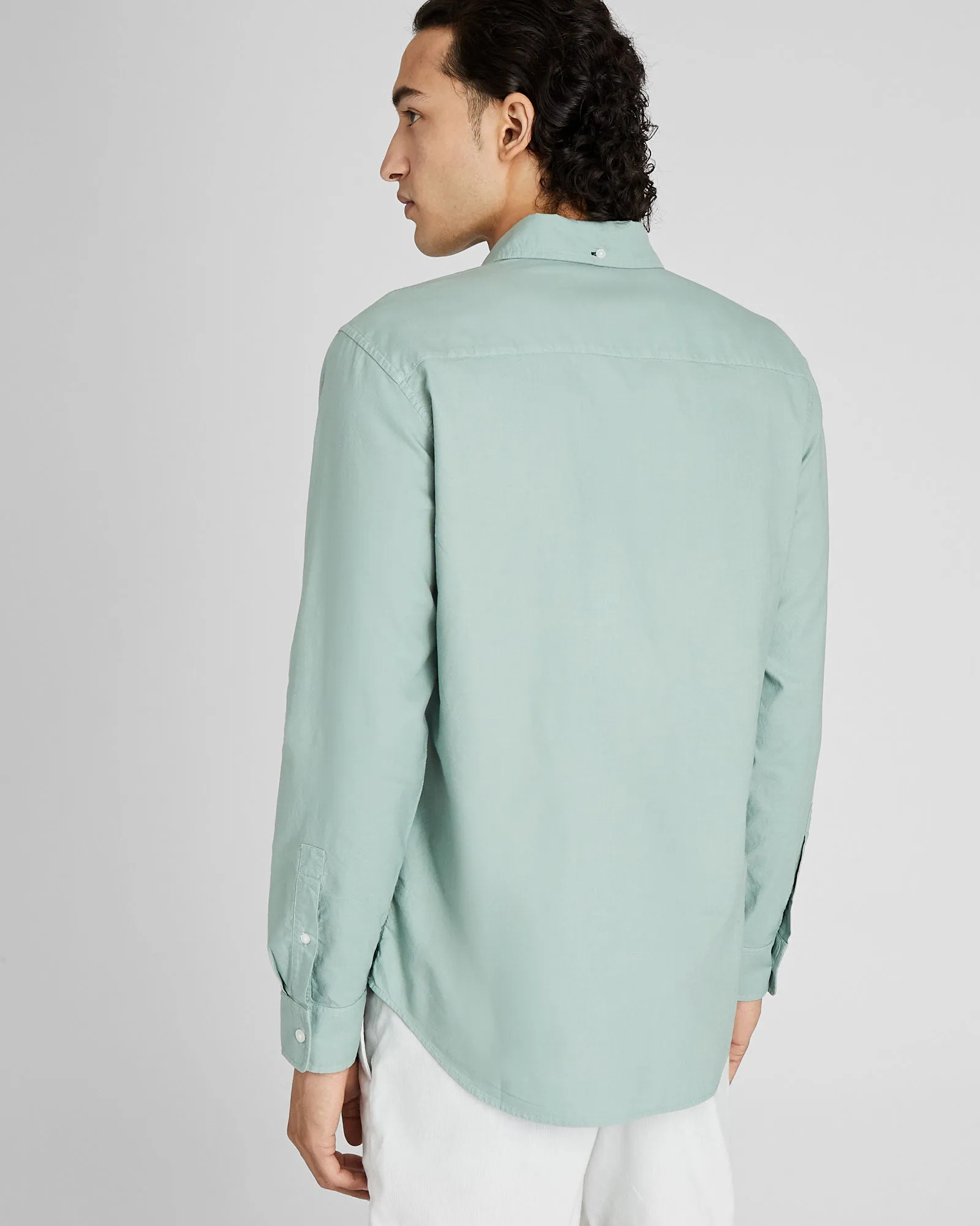 Garment-Dyed Slim Lightweight Oxford Shirt sold by Club Monaco product image thumbnail 3