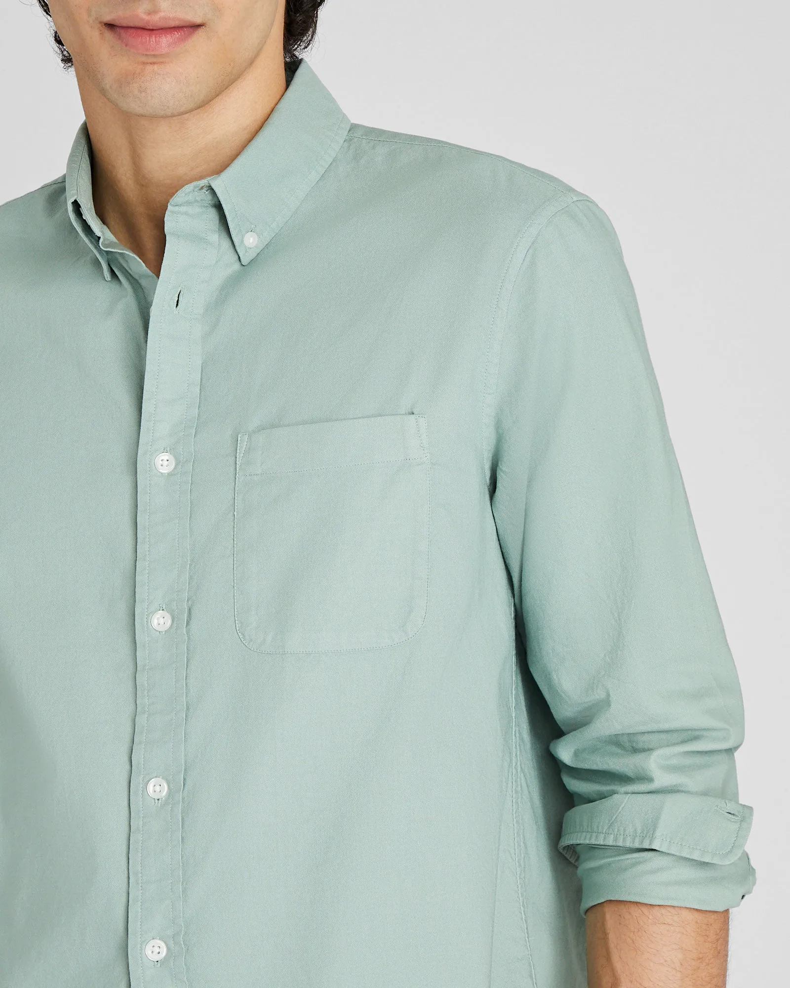 Garment-Dyed Slim Lightweight Oxford Shirt sold by Club Monaco product image thumbnail 4