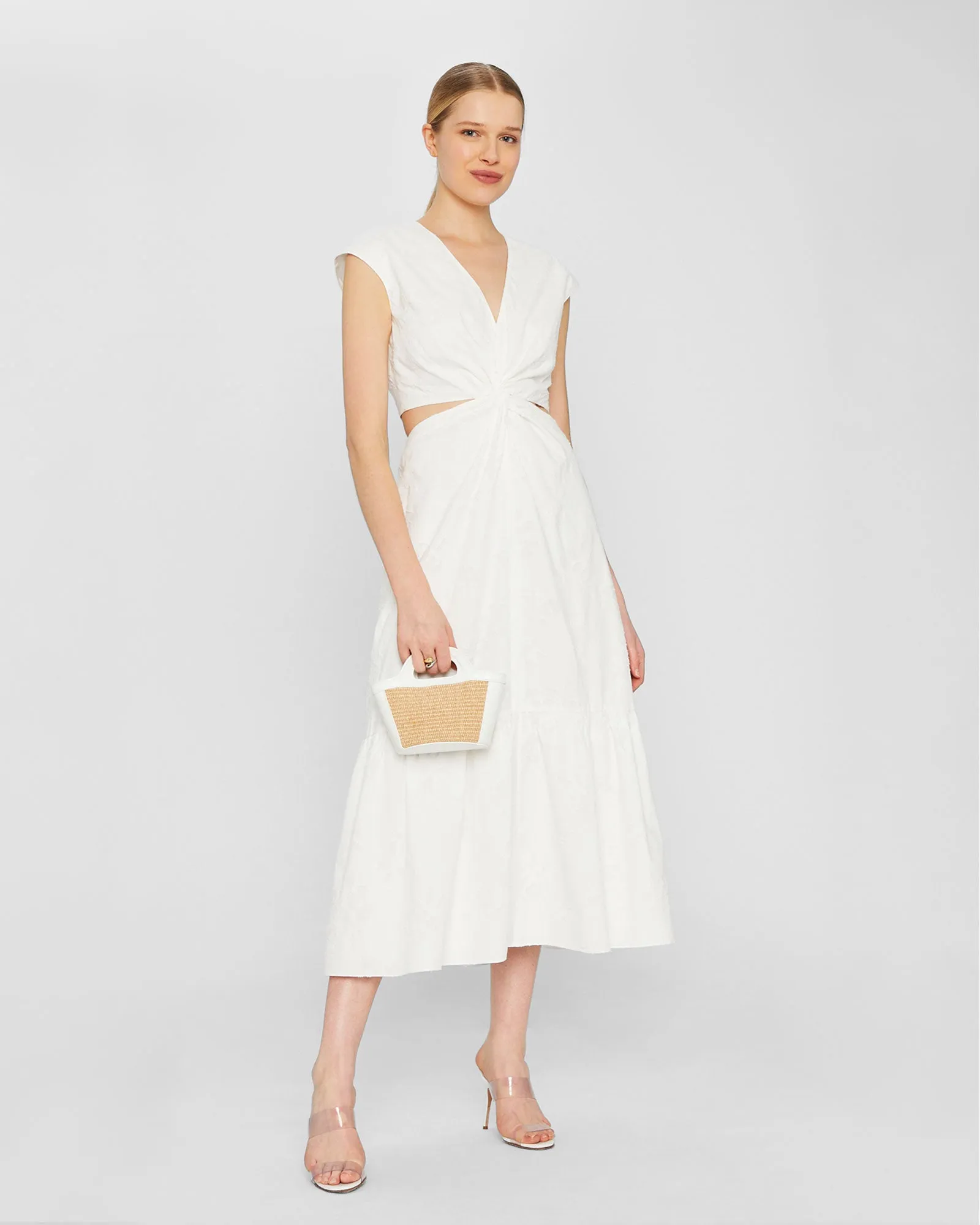 Twist Front Cut Out Maxi Dress sold by Club Monaco product image thumbnail 4