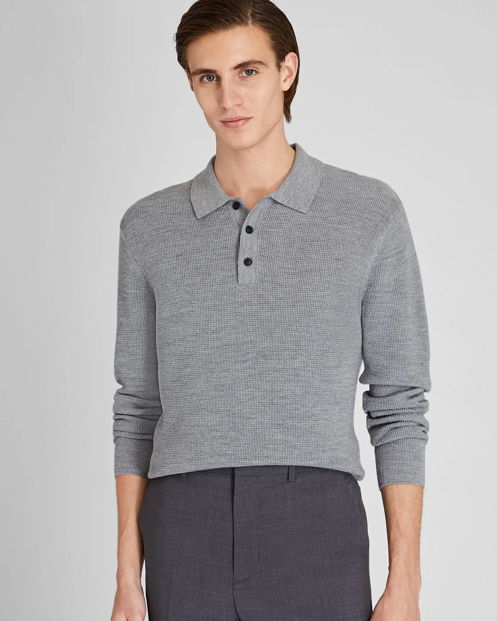 Refined Textured Wool Polo sold by Club Monaco