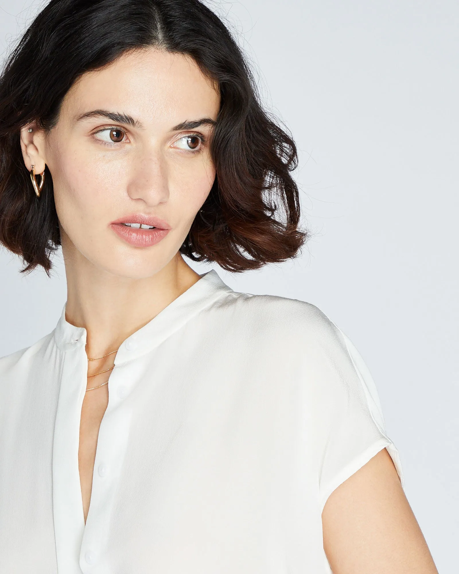 Silk Front Placket Shirt sold by Club Monaco product image thumbnail 3