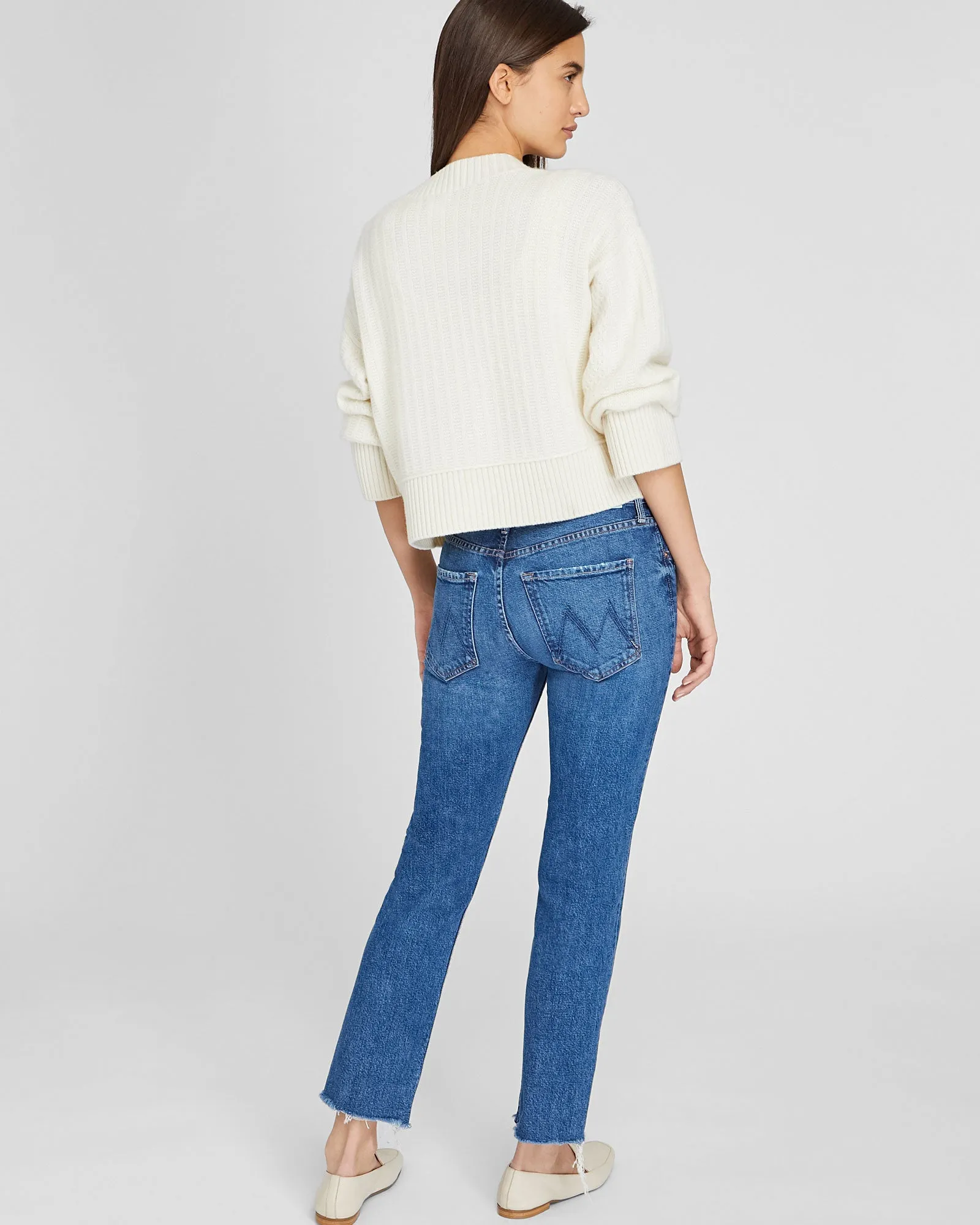 MOTHER Mid Rise Rider Ankle Fray Jeans sold by Club Monaco product image thumbnail 3