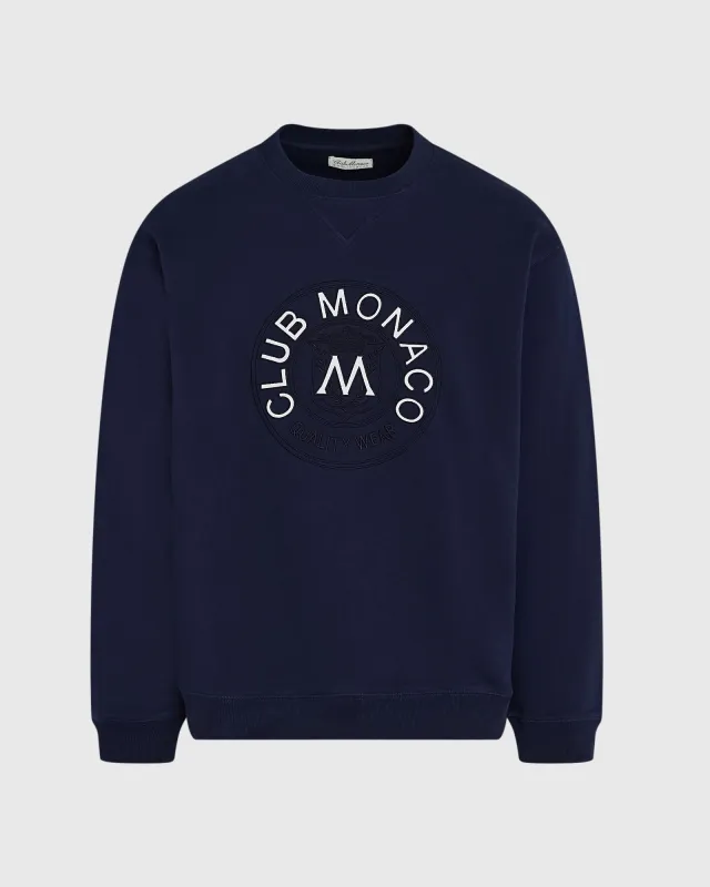 Appliquéd Crest Crewneck sold by Club Monaco